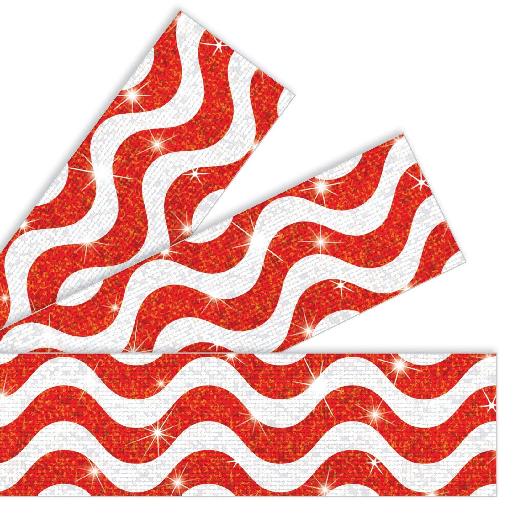 TREND ENTERPRISES INC Wavy Red Sparkle Plus Bolder Borders®