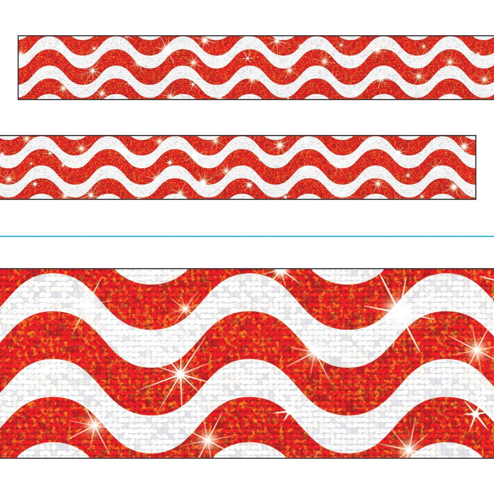 TREND ENTERPRISES INC Wavy Red Sparkle Plus Bolder Borders®