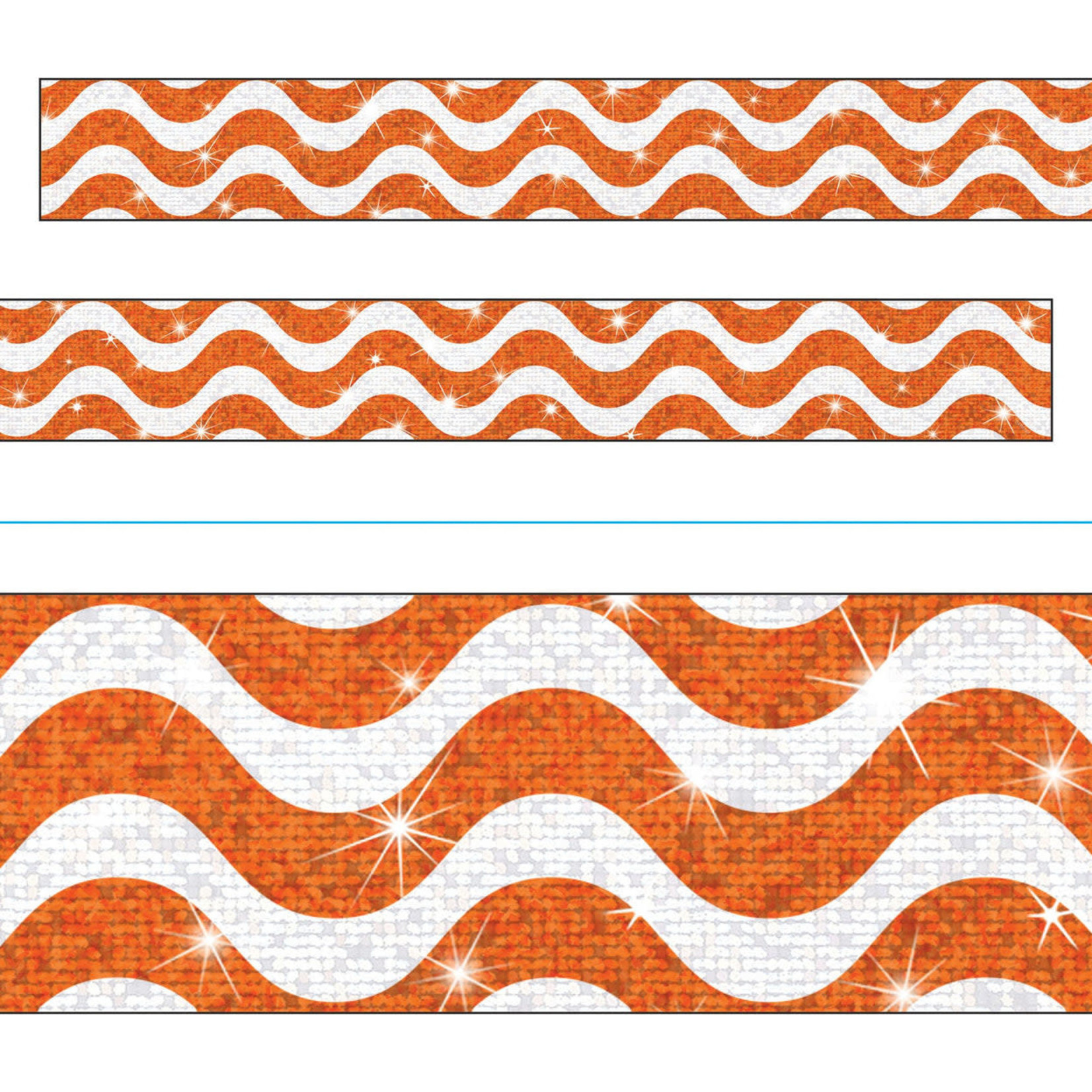 TREND ENTERPRISES INC Wavy Orange Sparkle Plus Bolder Borders®