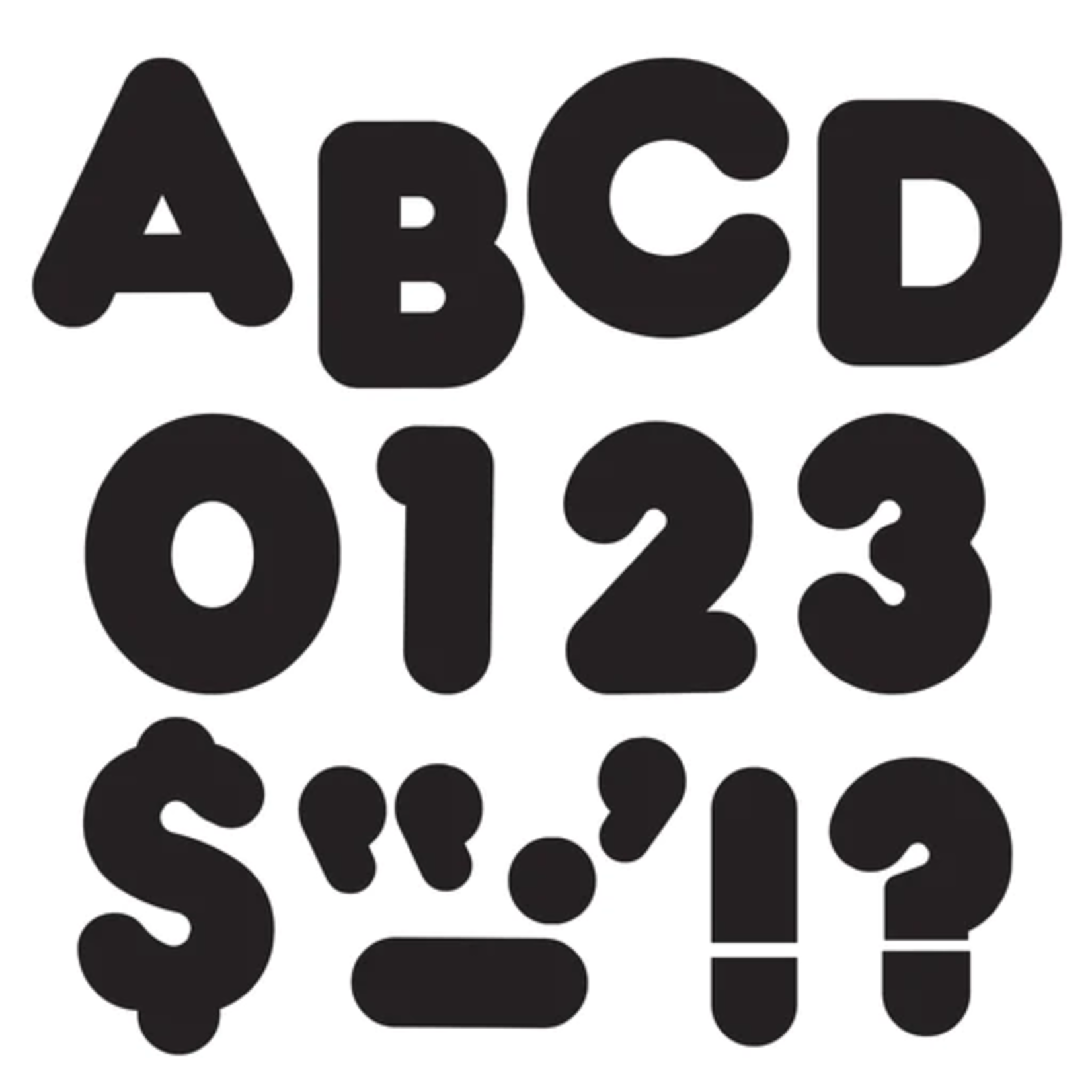 TREND ENTERPRISES INC Black 4-Inch Casual Uppercase Ready Letters®