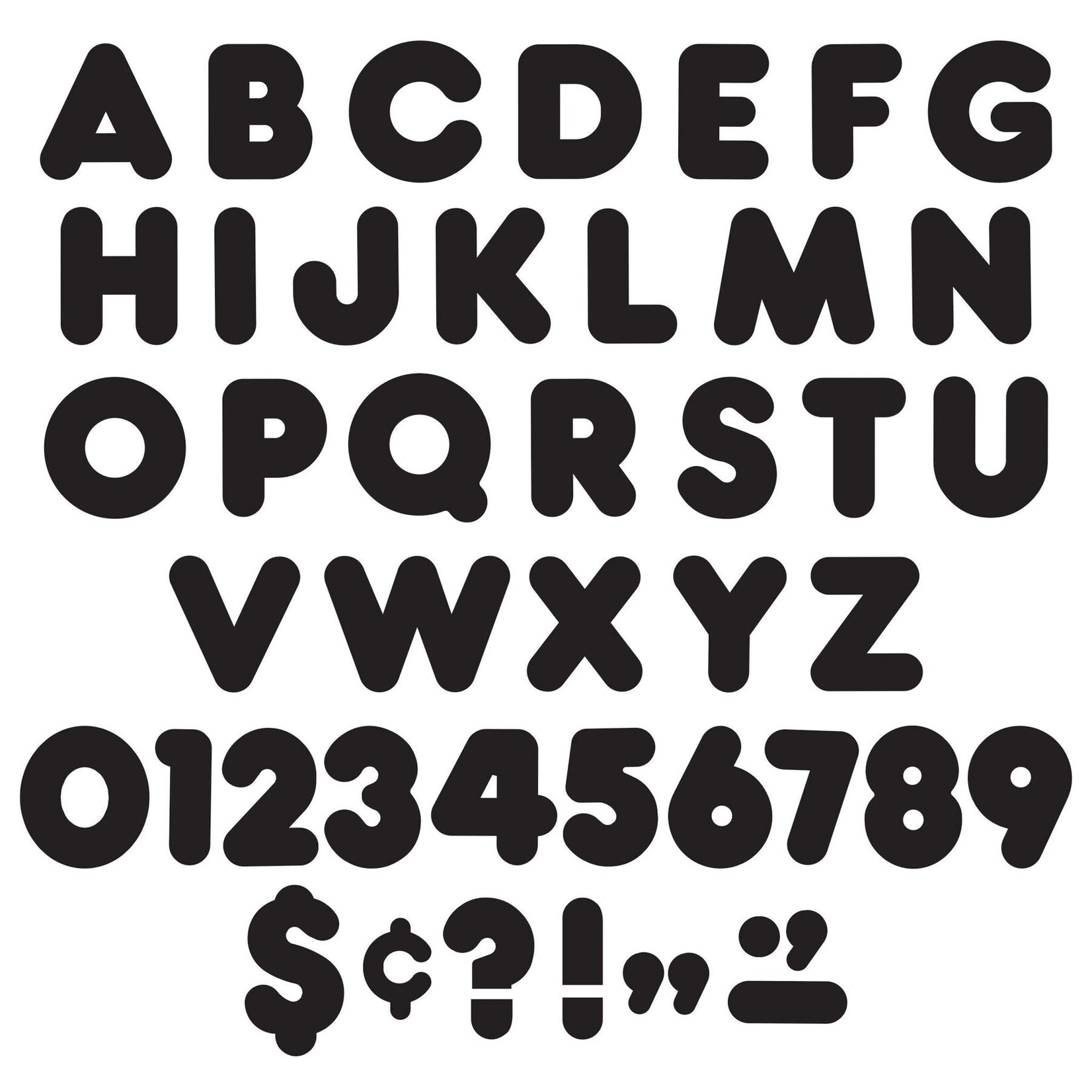 TREND ENTERPRISES INC Black 4-Inch Casual Uppercase Ready Letters®
