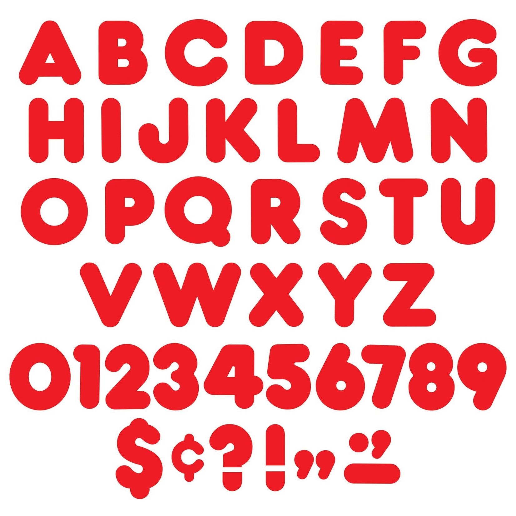 TREND ENTERPRISES INC Red 4-Inch Casual Uppercase Ready Letters®