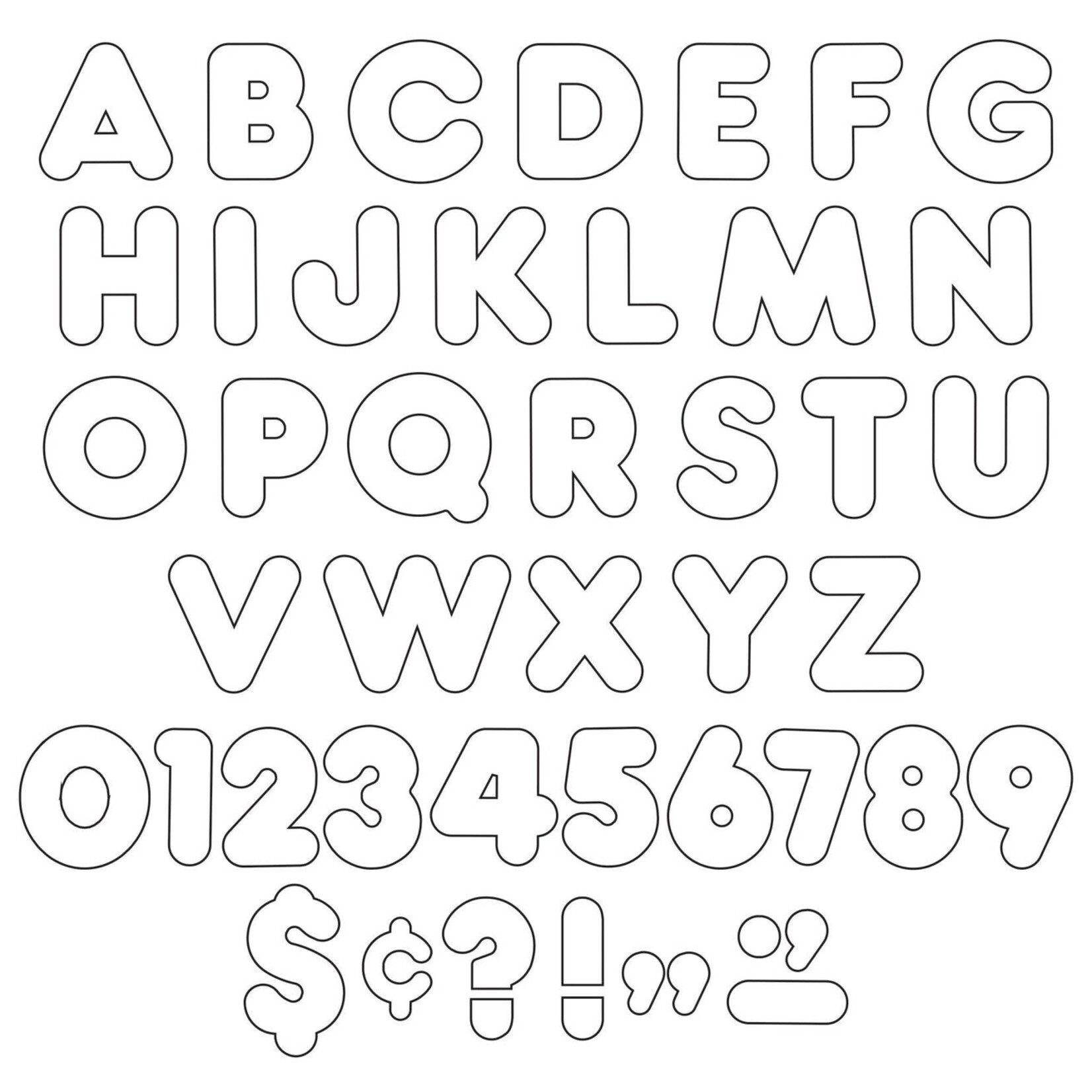 TREND ENTERPRISES INC White 4-Inch Casual Uppercase Ready Letters®