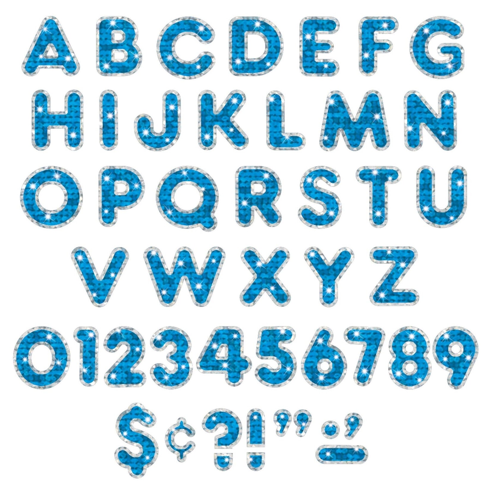 TREND ENTERPRISES INC Blue Sparkle Plus 2-Inch Casual Uppercase Ready Letters®