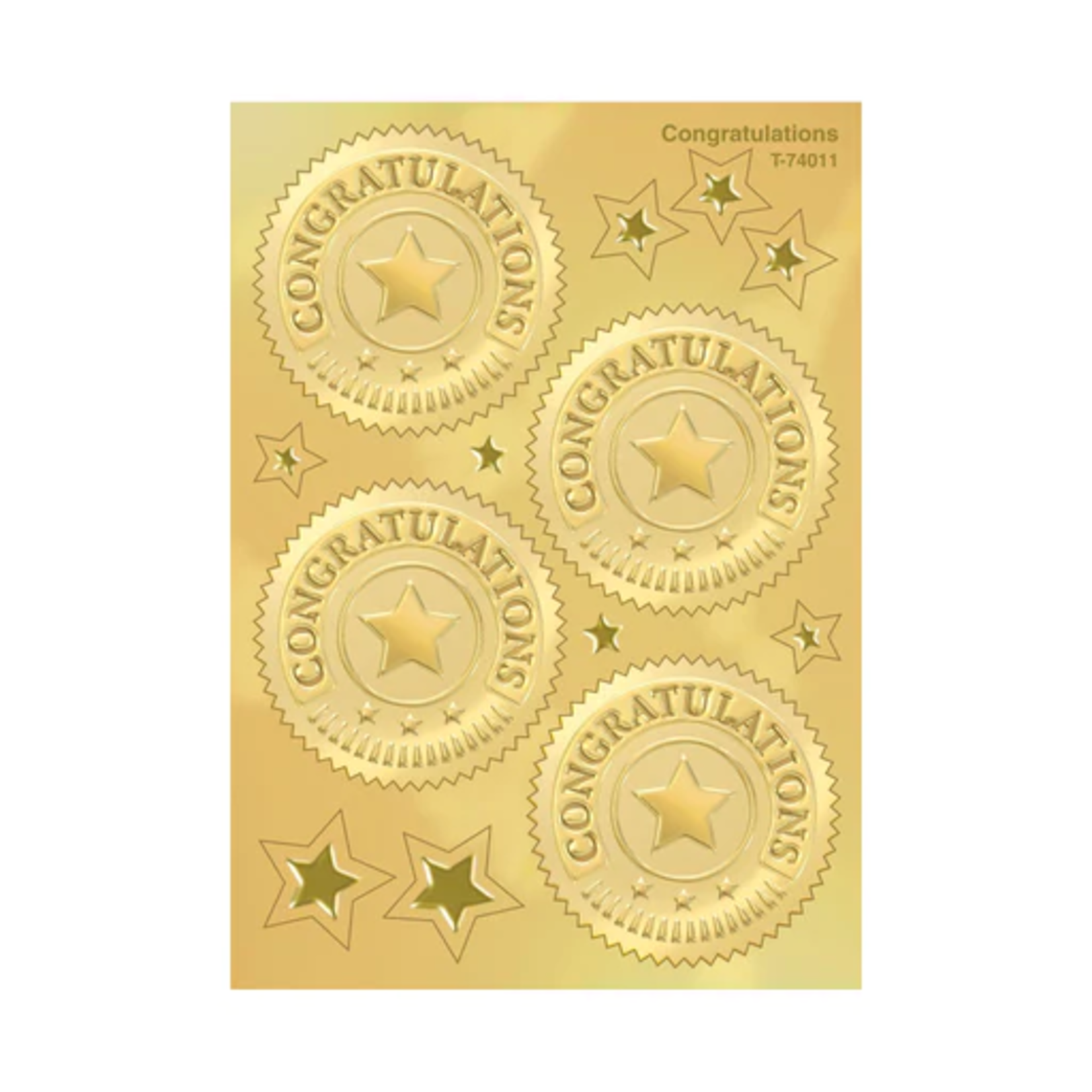 TREND ENTERPRISES INC Congratulations (Gold) Award Seals Stickers