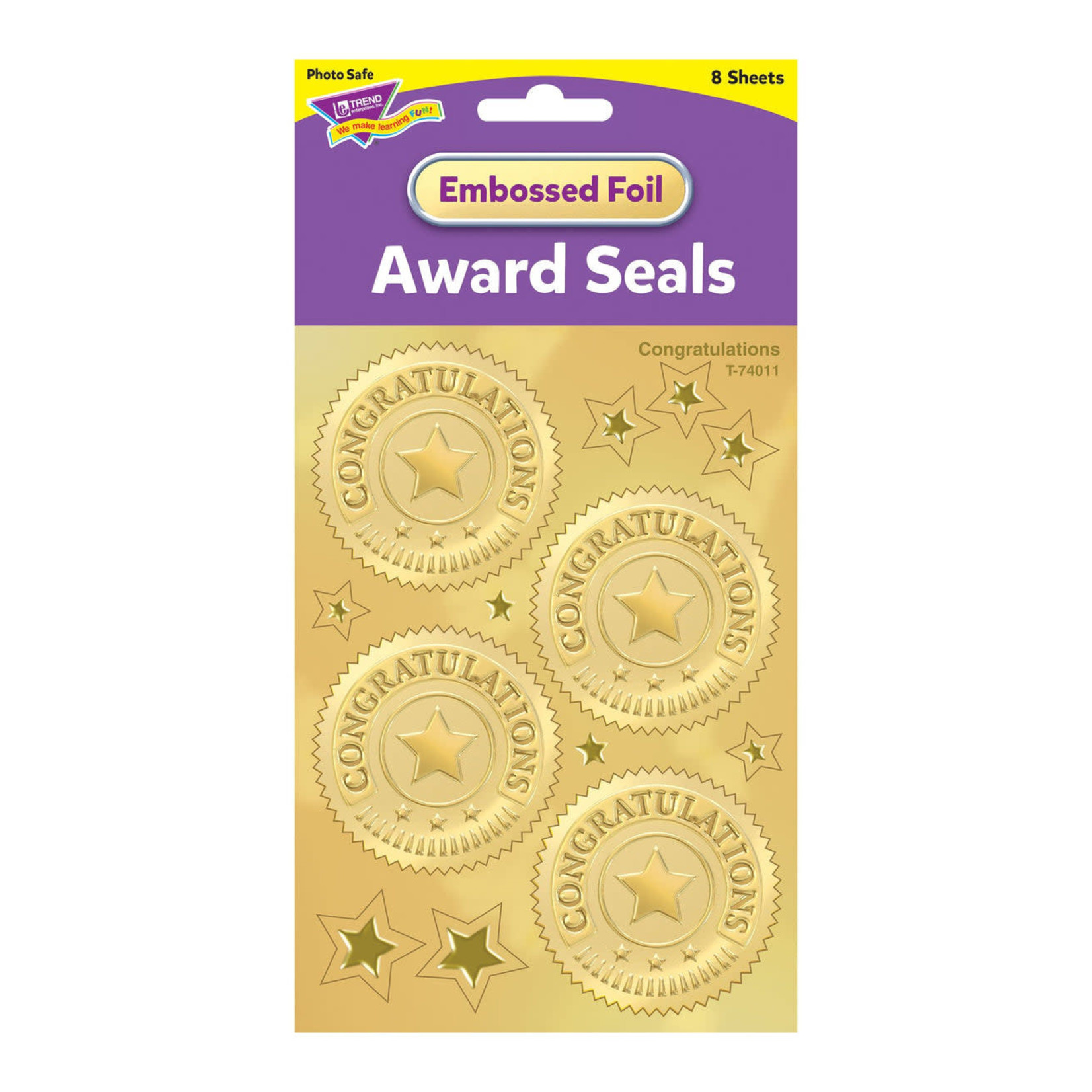 TREND ENTERPRISES INC Congratulations (Gold) Award Seals Stickers