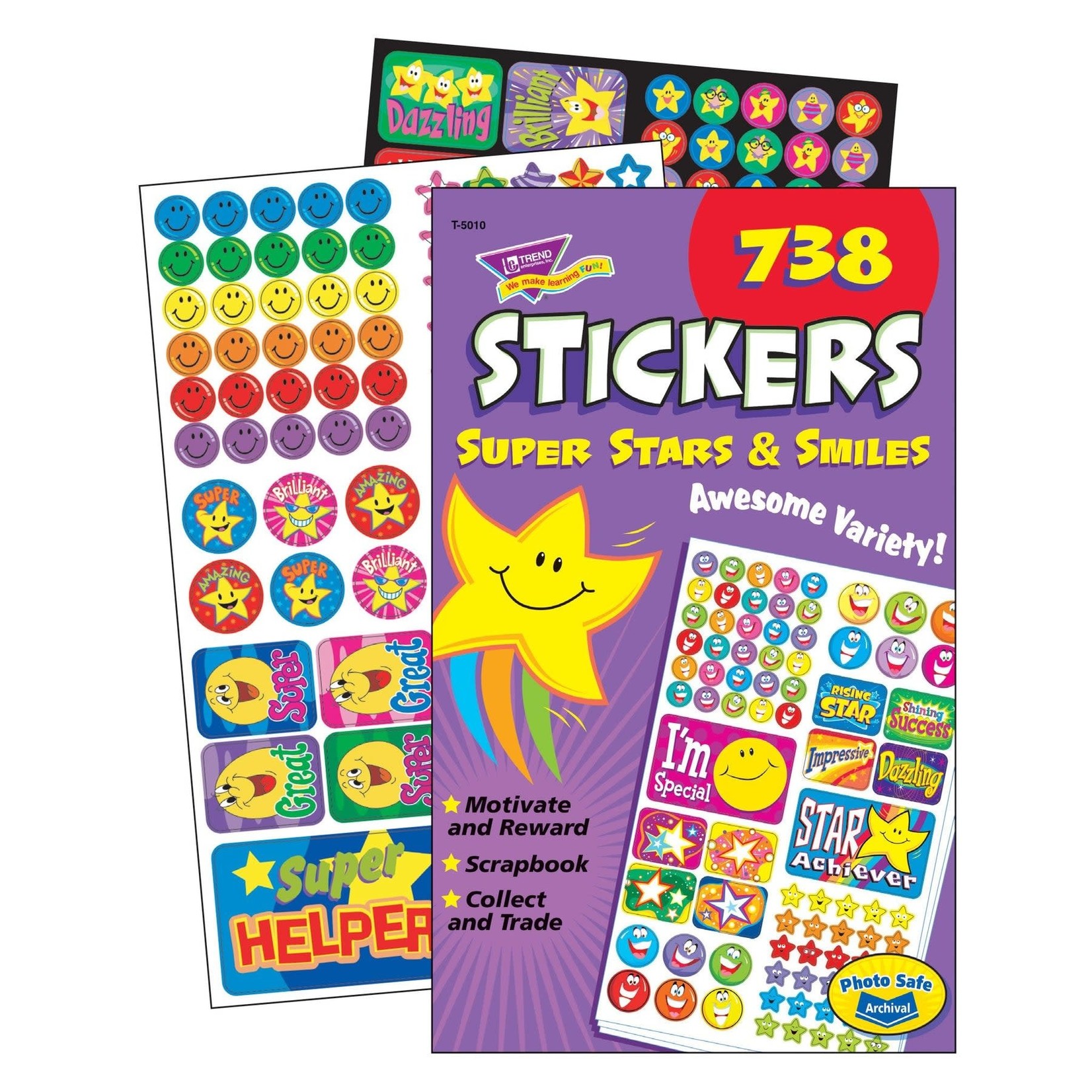 TREND ENTERPRISES INC Super Stars & Smiles Sticker Pad