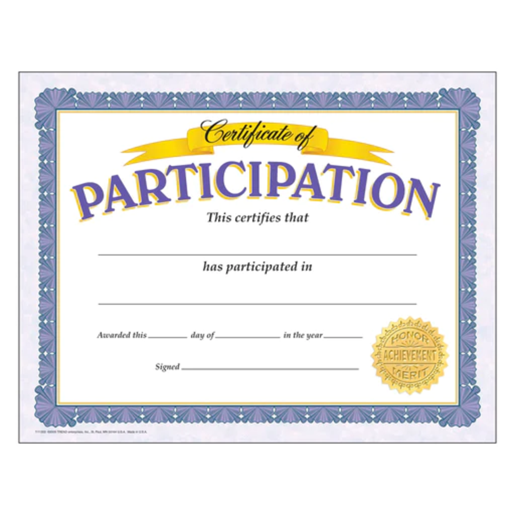 TREND ENTERPRISES INC Certificate of Participation Classic Certificates
