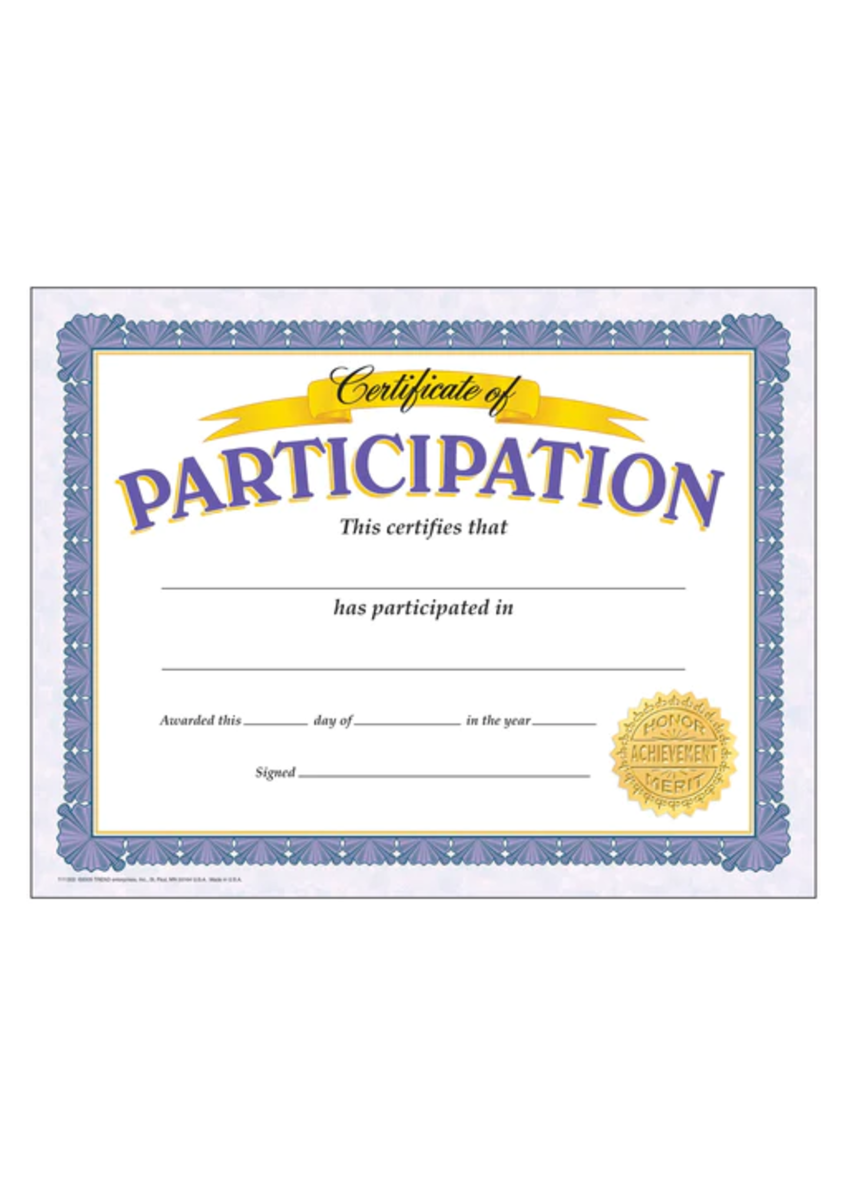 CERTIFICATE OF PARTICIPATION Educational Outfitters