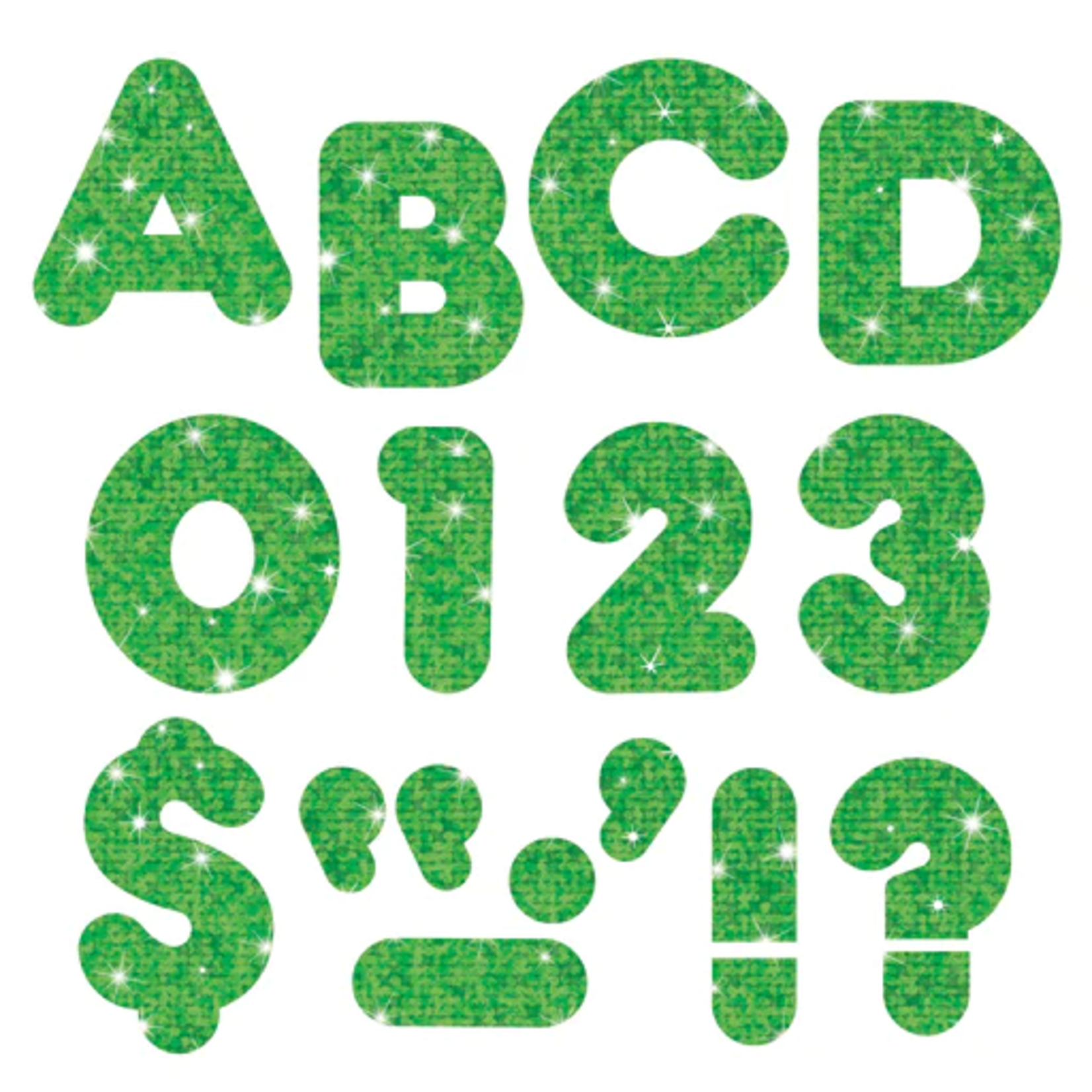 TREND ENTERPRISES INC Green Sparkle 2-Inch Casual Uppercase Ready Letters®