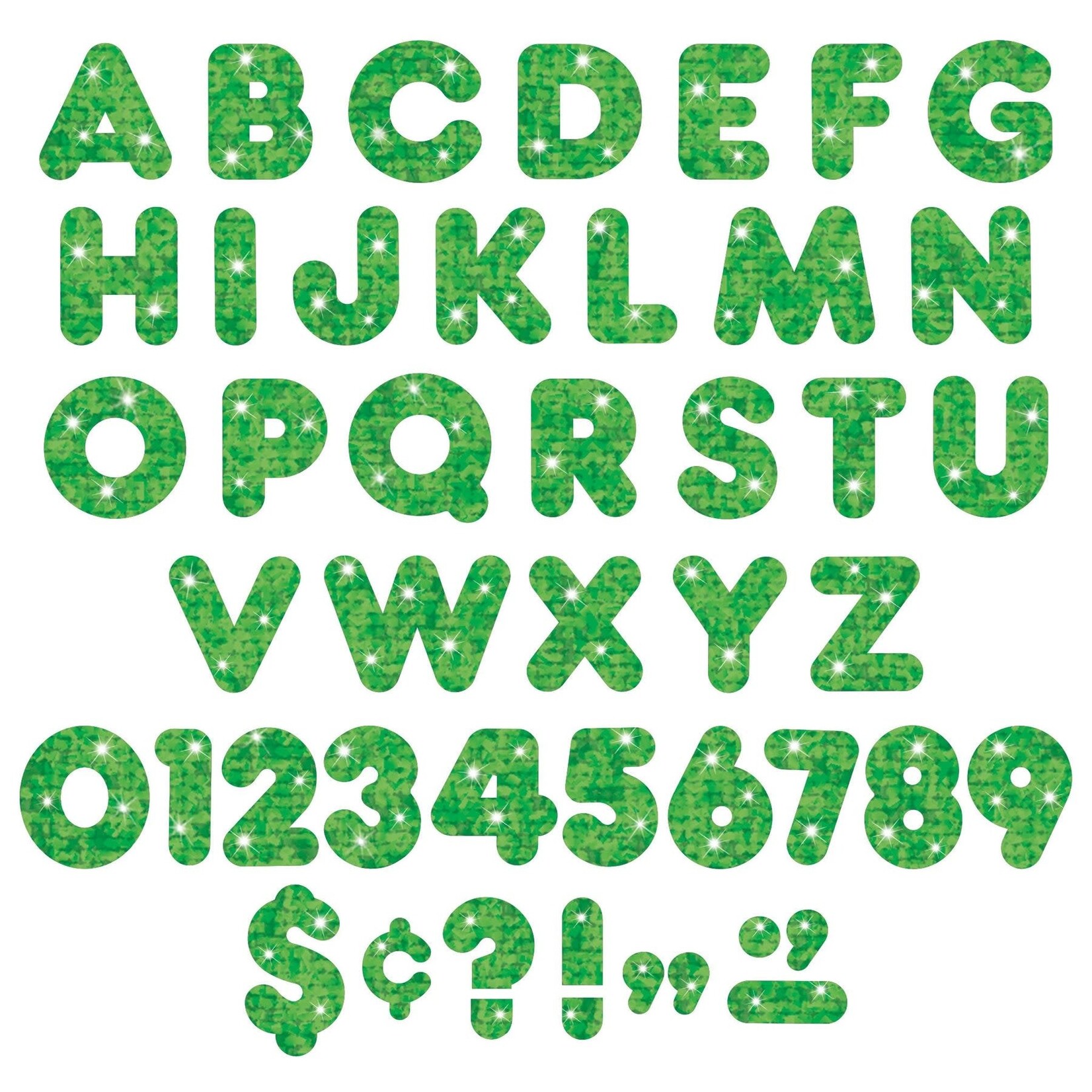 TREND ENTERPRISES INC Green Sparkle 2-Inch Casual Uppercase Ready Letters®