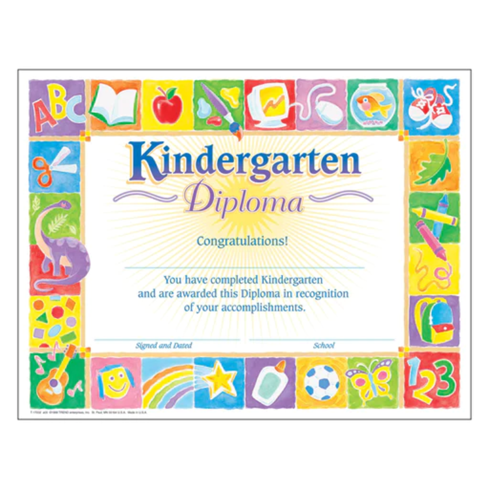 TREND ENTERPRISES INC Classic Kindergarten Diploma