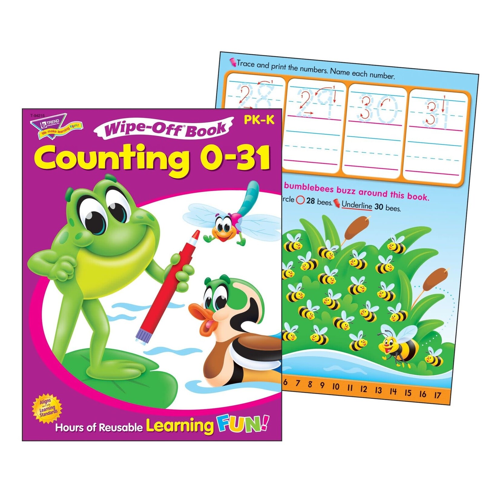 TREND ENTERPRISES INC Counting 0-31 Wipe-Off® Book