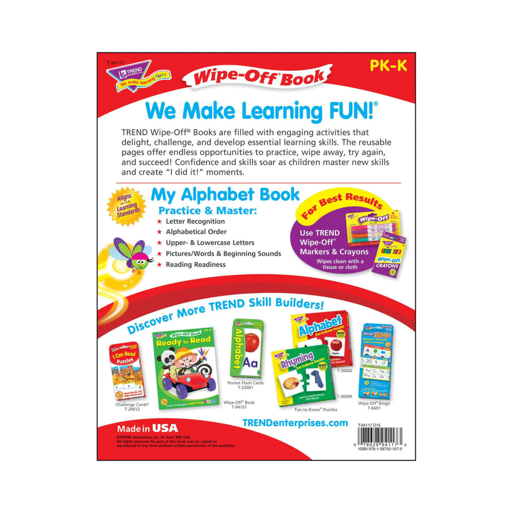 TREND ENTERPRISES INC Owl Stars My Alphabet Book Wipe-Off® Book