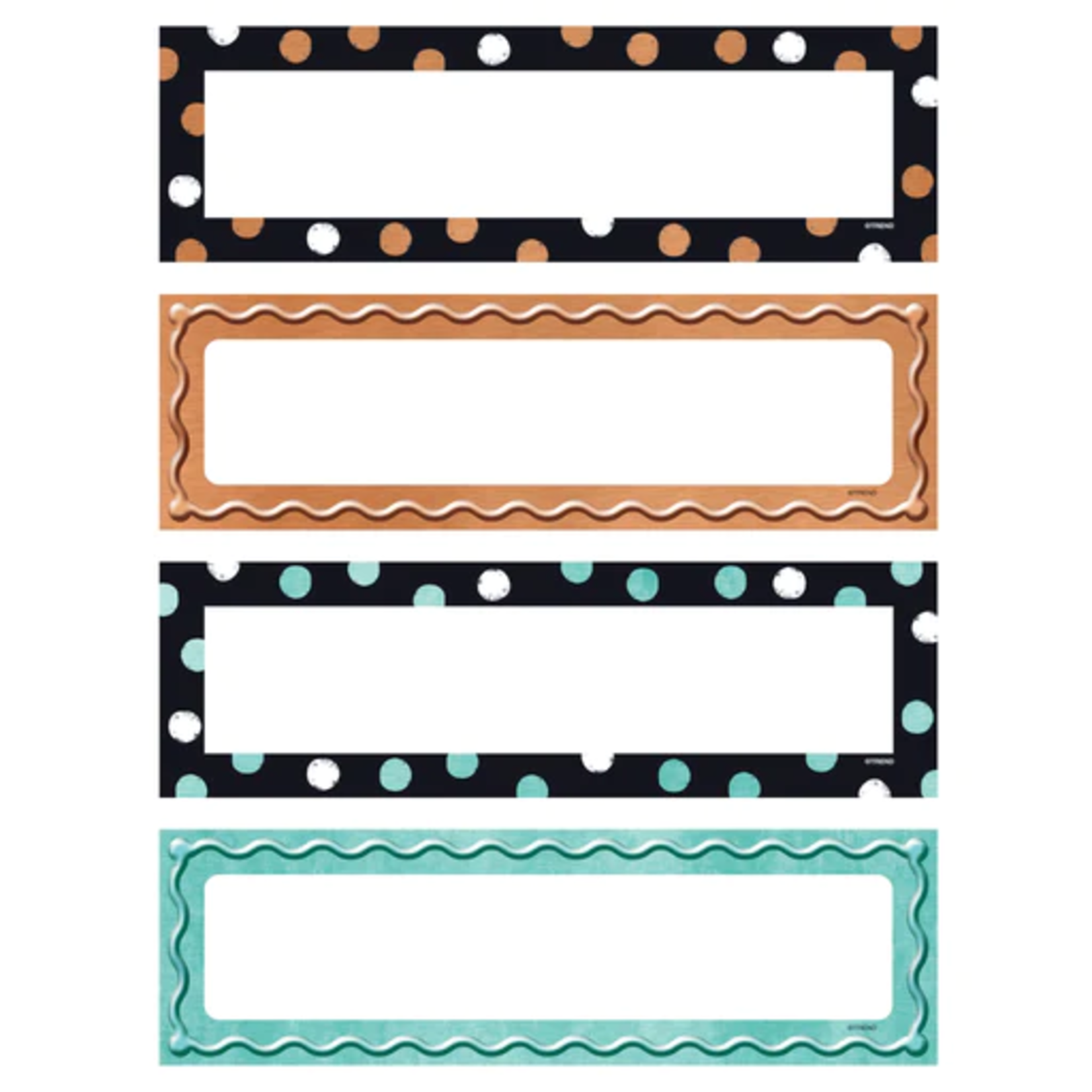 TREND ENTERPRISES INC I ♥ Metal™ Dots & Embossed Desk Toppers® Name Plates Variety Pack