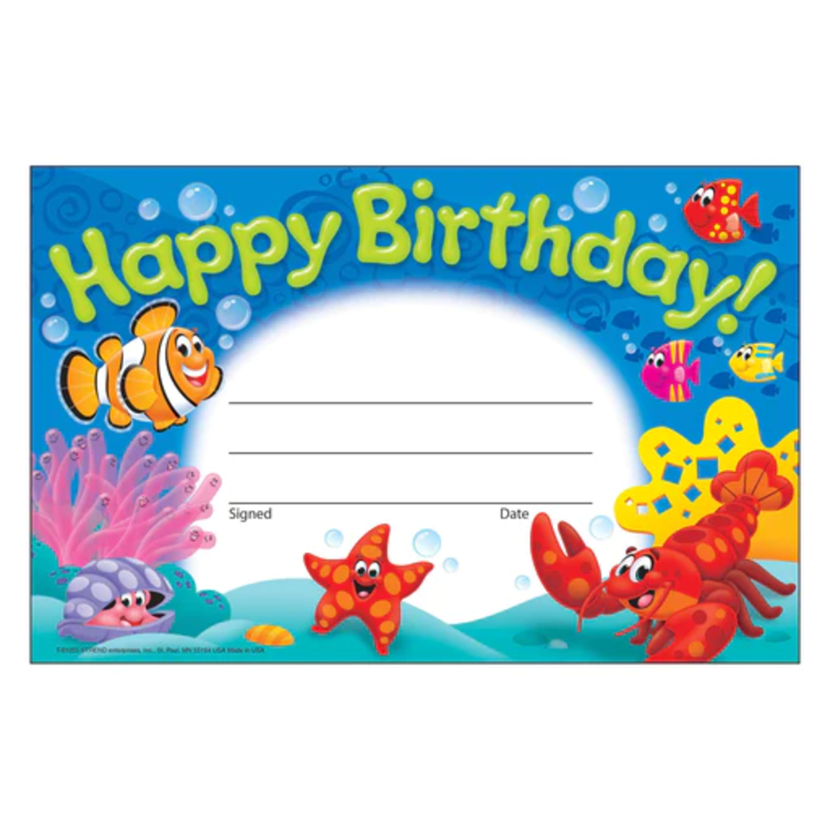 TREND ENTERPRISES INC Happy Birthday! Sea Buddies® Recognition Awards