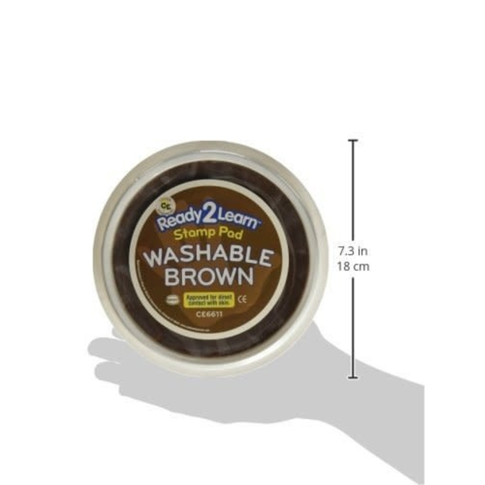 READY 2 LEARN Jumbo Circular Washable Stamp Pad - Brown
