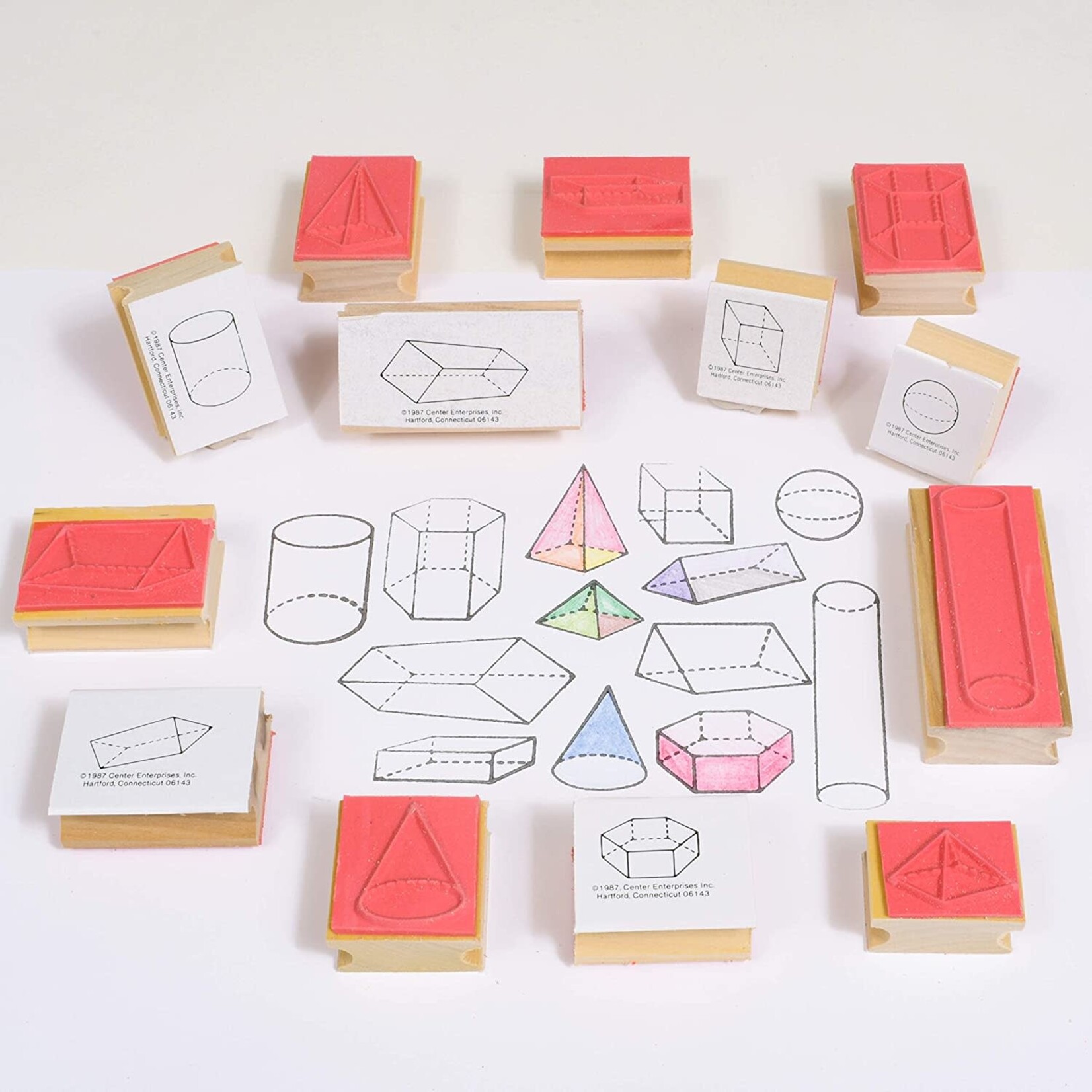 READY 2 LEARN Geometric Shape Stamps - 3D