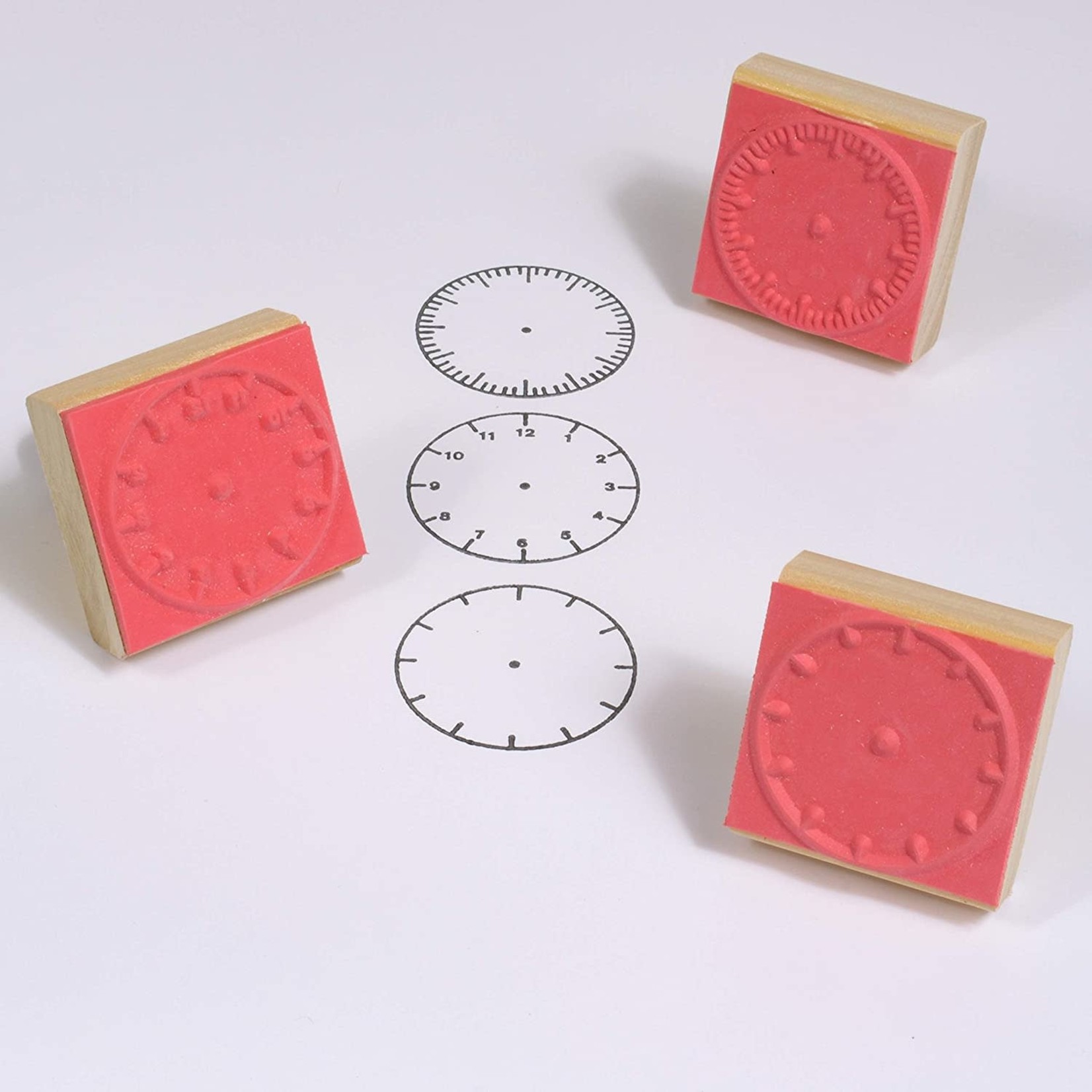 READY 2 LEARN Analog Clock Stamps - Set of 3