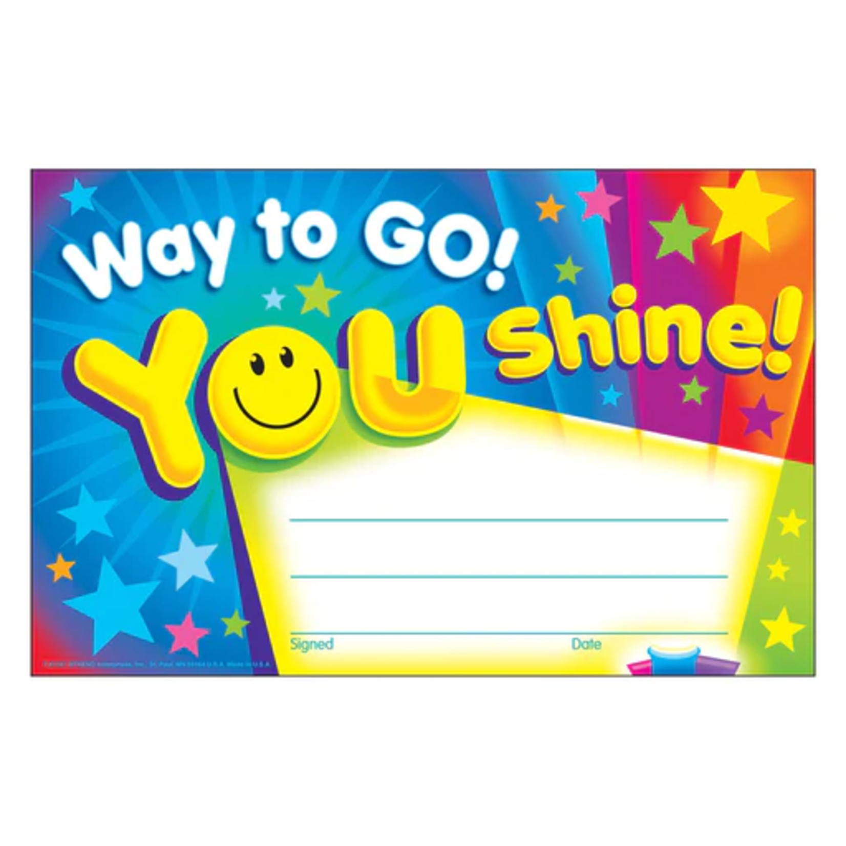 TREND ENTERPRISES INC Way to Go! You Shine! Recognition Awards