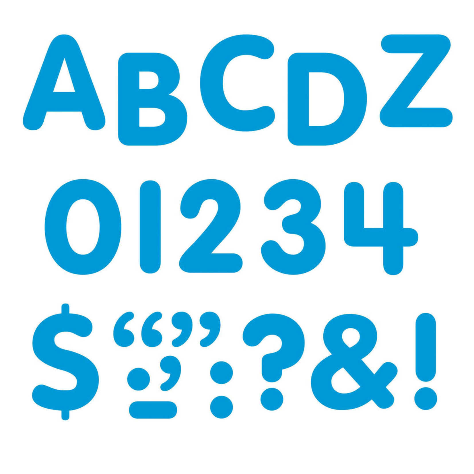 TREND ENTERPRISES INC Blue 1-Inch Letters, Numbers, & Marks STICK-EZE Stick-On Letters