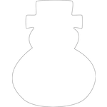 Sticky Shape Notepad - Snowman