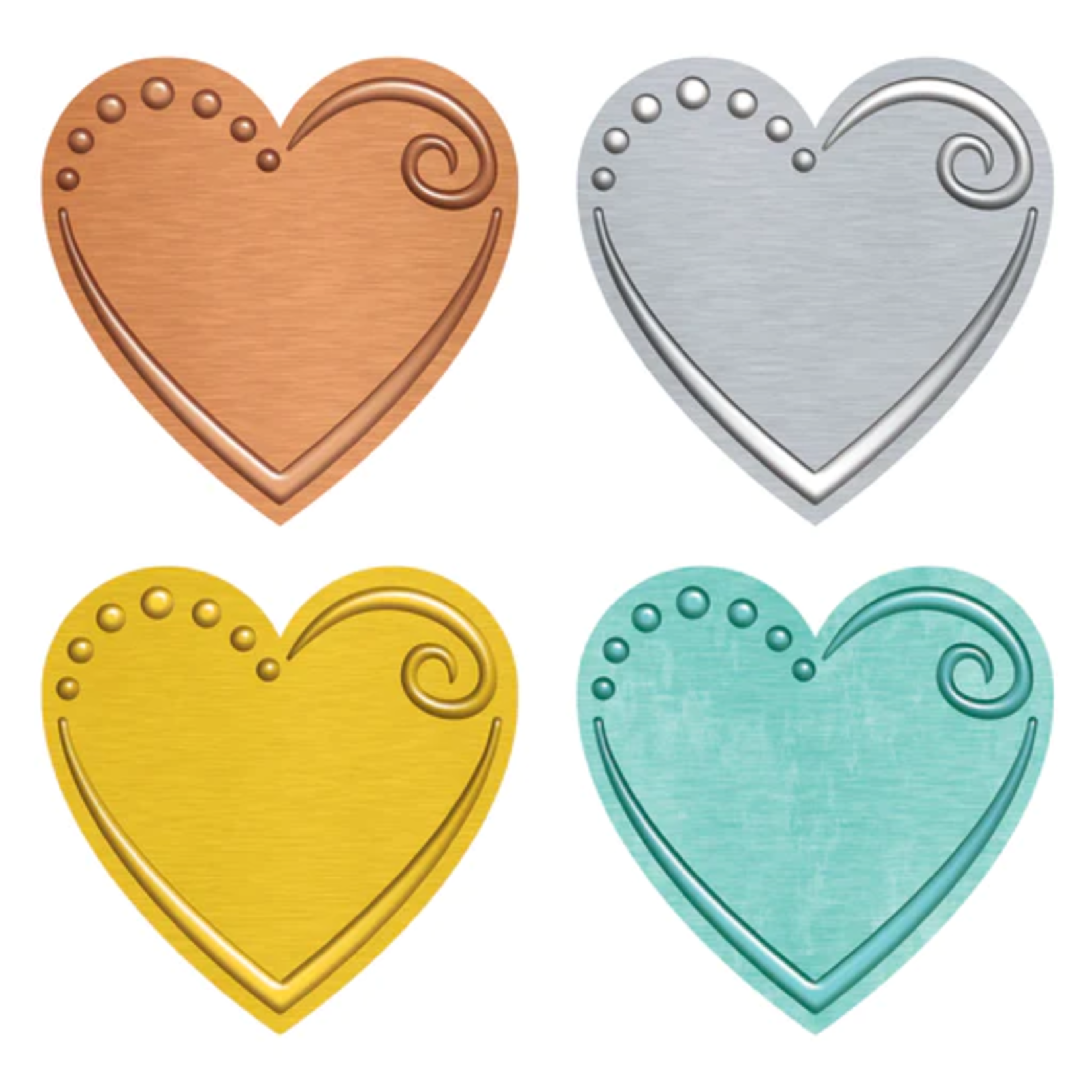 TREND ENTERPRISES INC I ♥ Metal™ Hearts Mini Accents Variety Pack