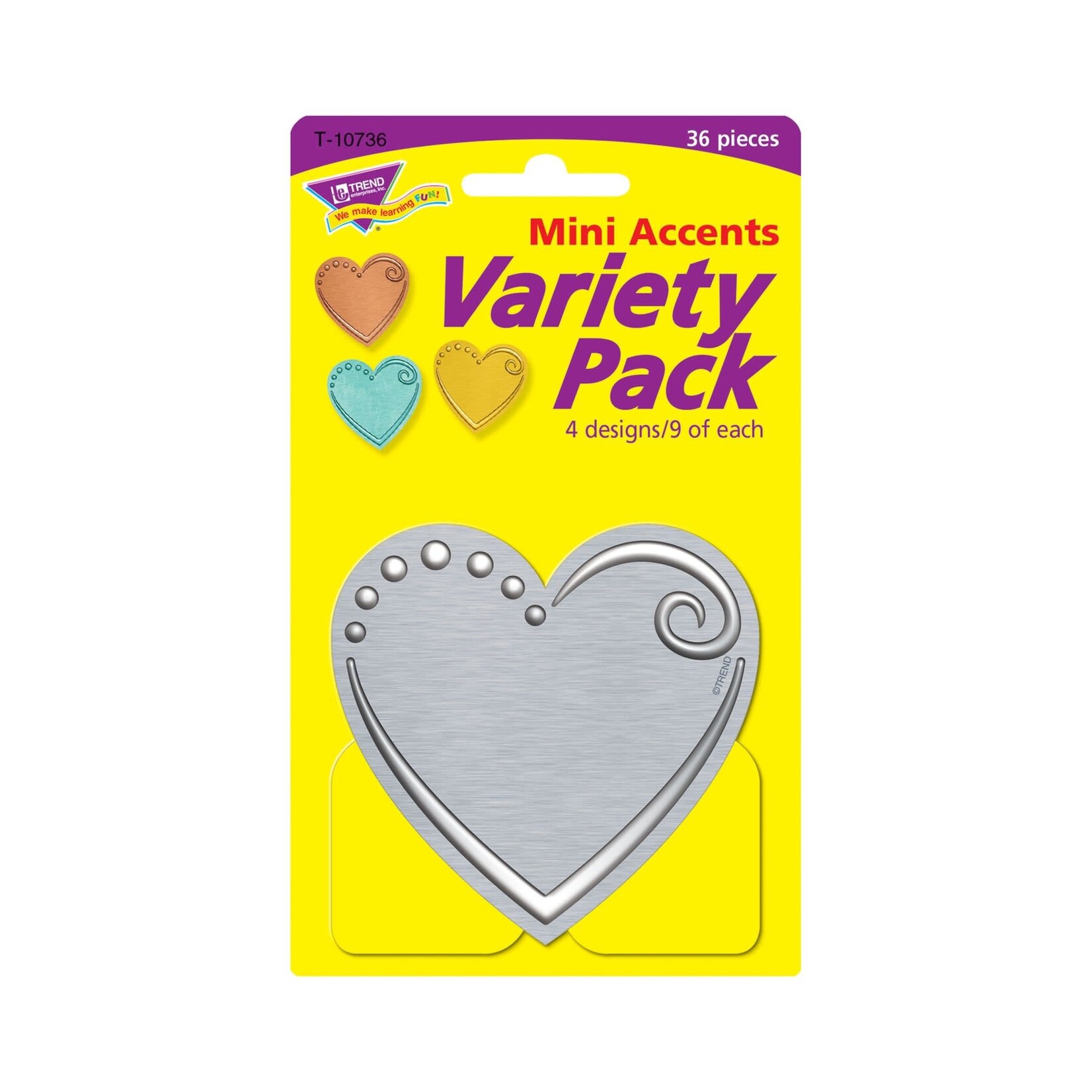 TREND ENTERPRISES INC I ♥ Metal™ Hearts Mini Accents Variety Pack
