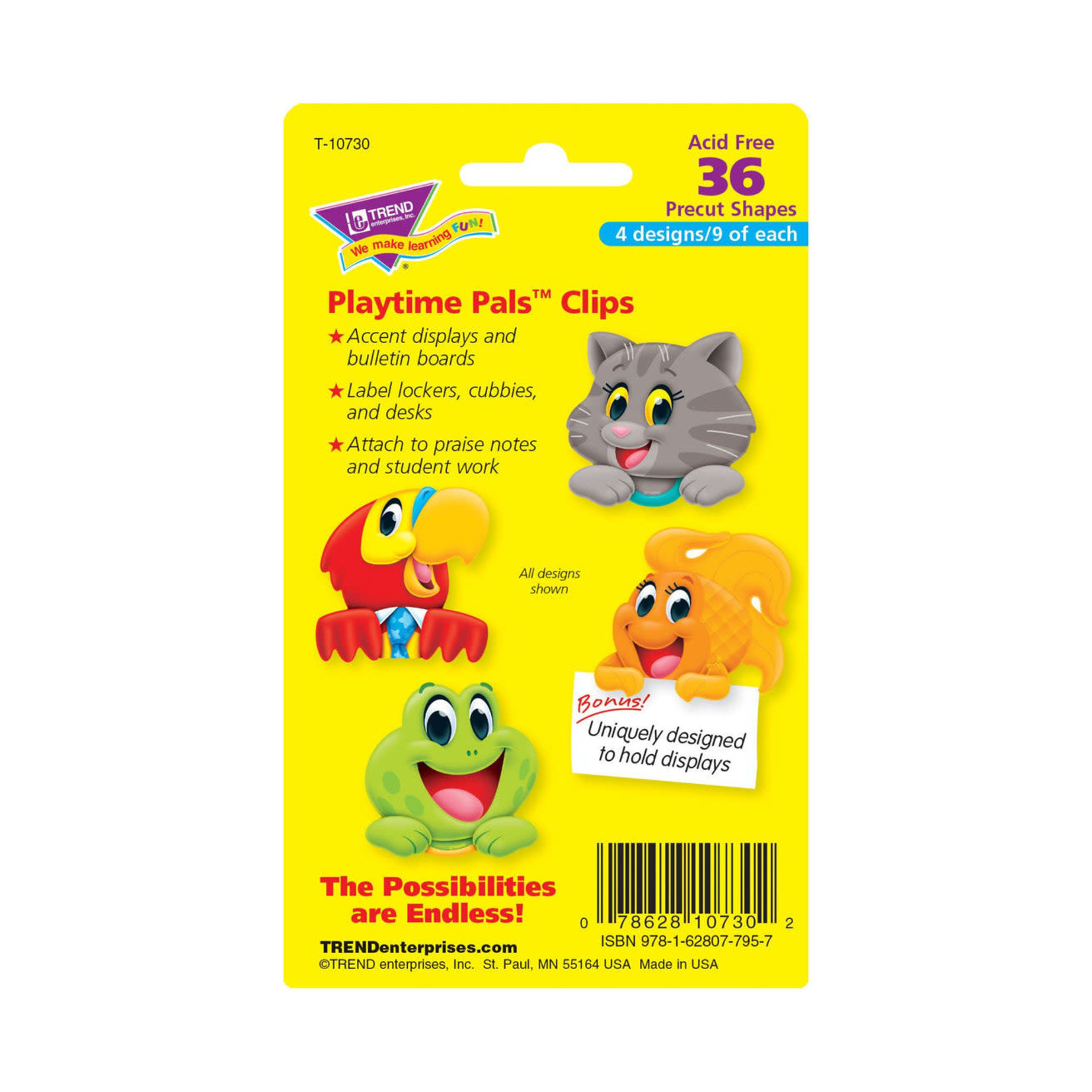 TREND ENTERPRISES INC Playtime Pals™ Clips Mini Accents Variety Pack