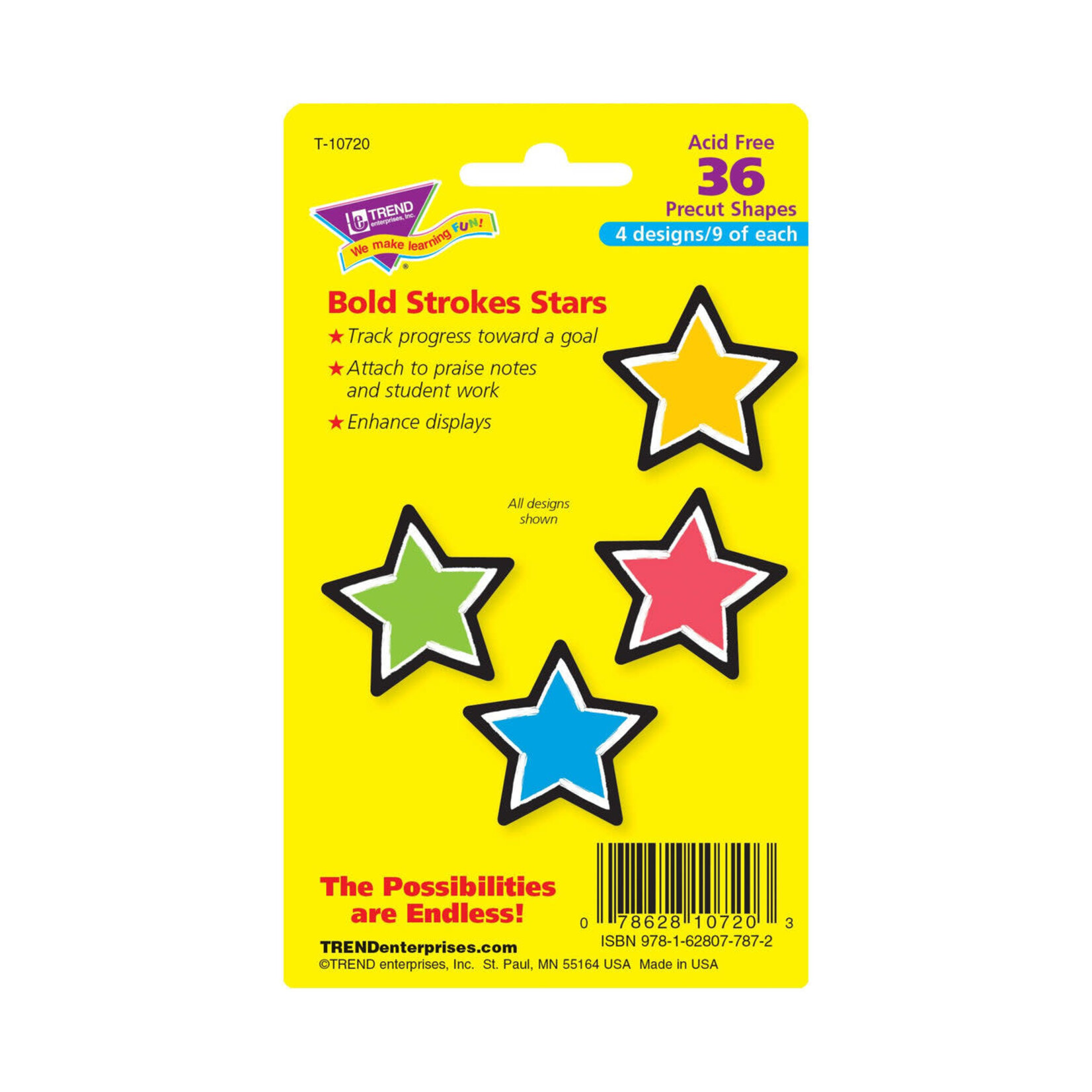 TREND ENTERPRISES INC Bold Strokes Stars Mini Accents Variety Pack