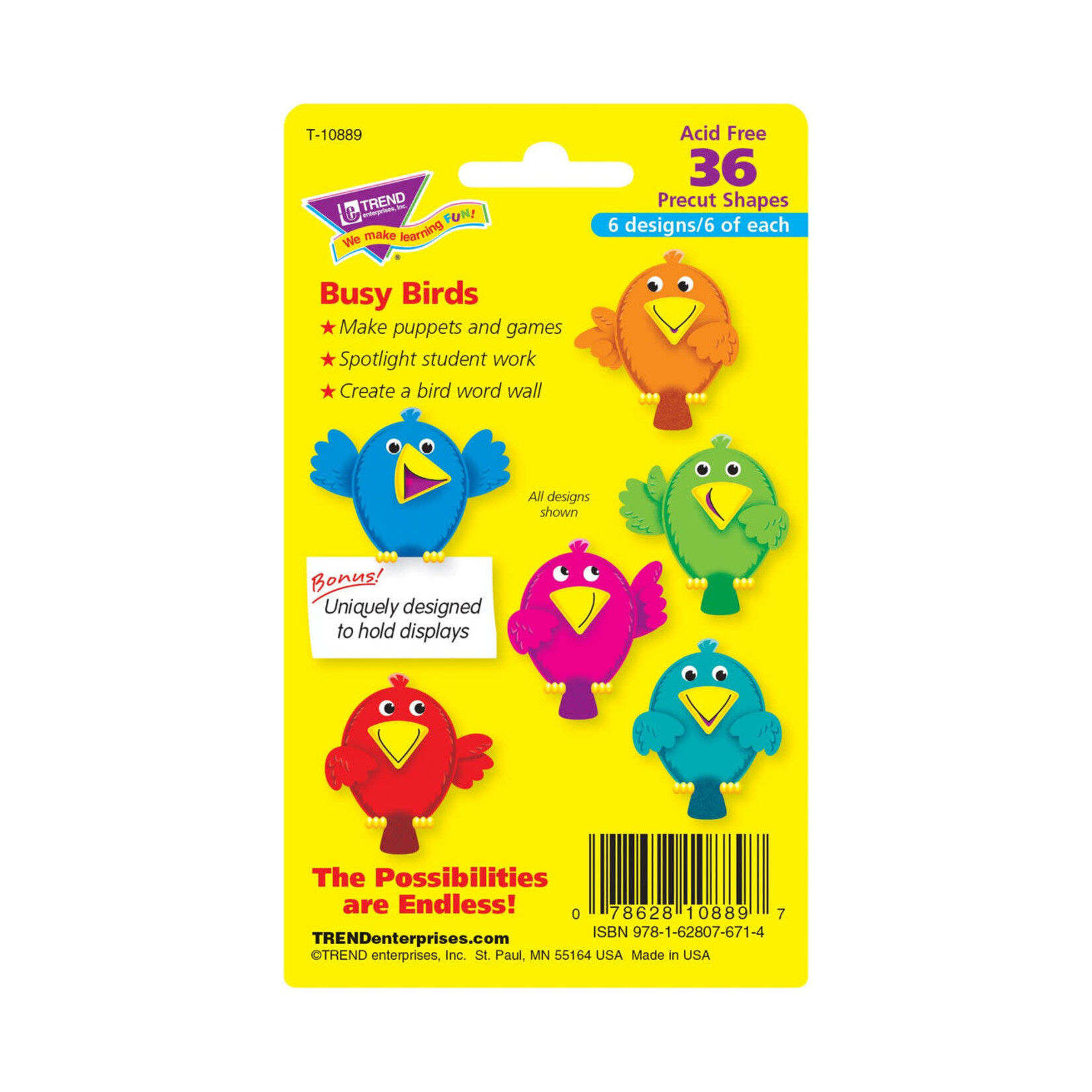 TREND ENTERPRISES INC Busy Birds Mini Accents Variety Pack