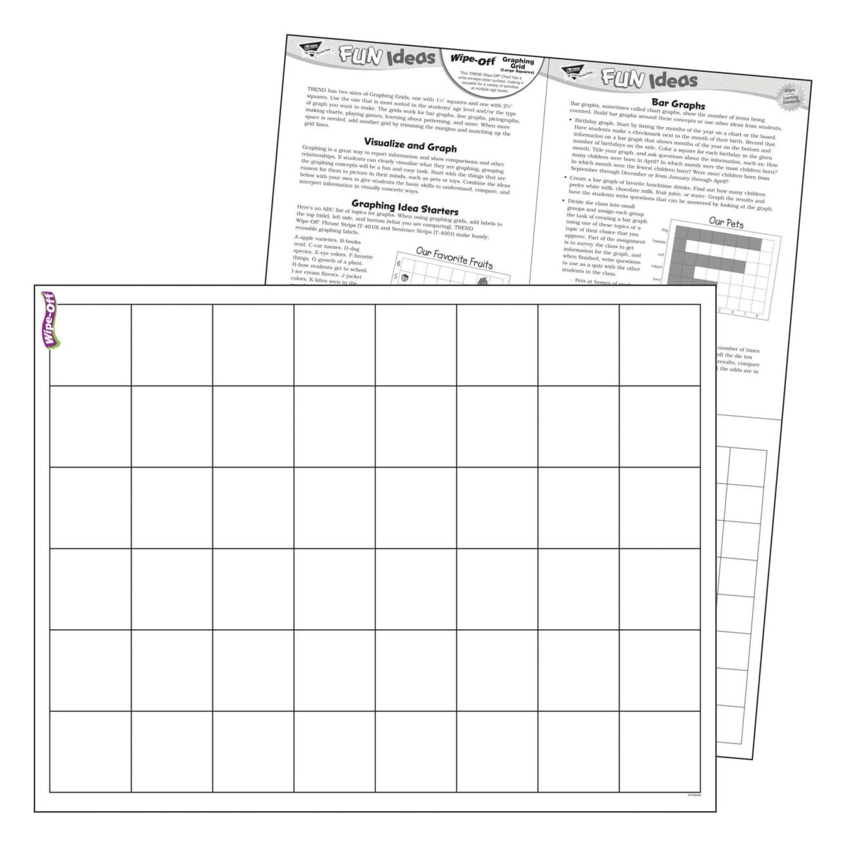 TREND ENTERPRISES INC Graphing Grid (Large Squares) Wipe-Off® Chart