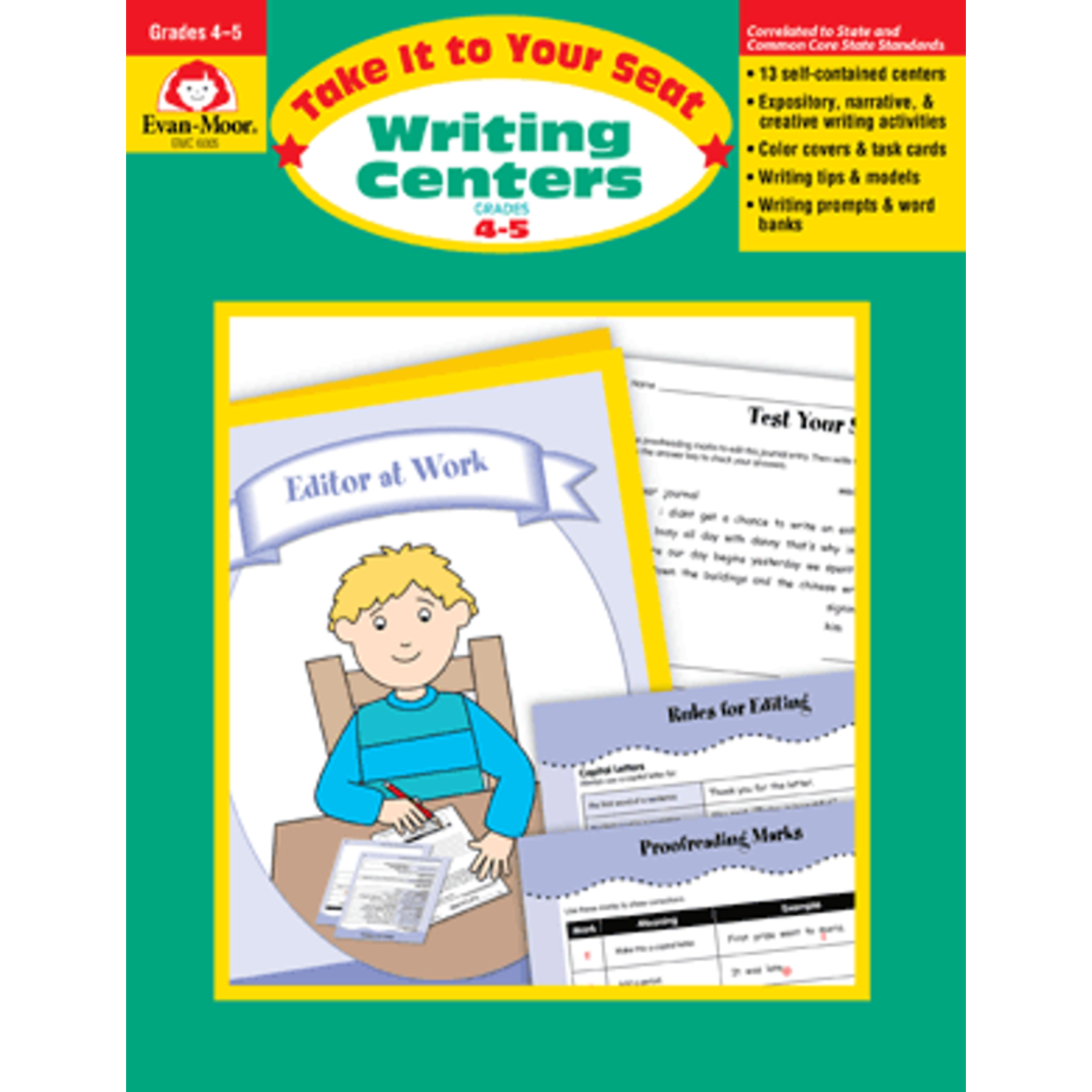 CARSON DELLOSA PUBLISHING CO Take It To Your Seat: Writing Centers, Grades 4-5 Enhanced