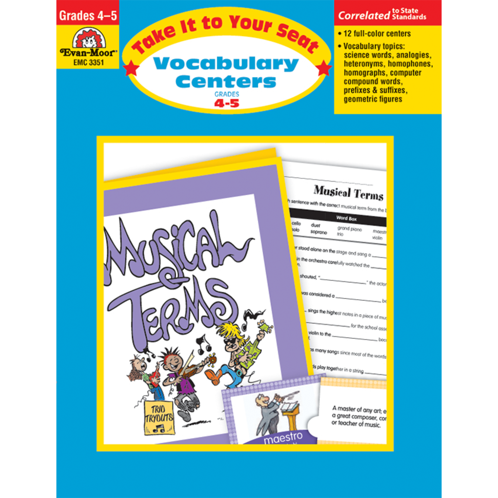 CARSON DELLOSA PUBLISHING CO Take It To Your Seat: Vocabulary Centers, Grades 4-5 - Teacher Resource