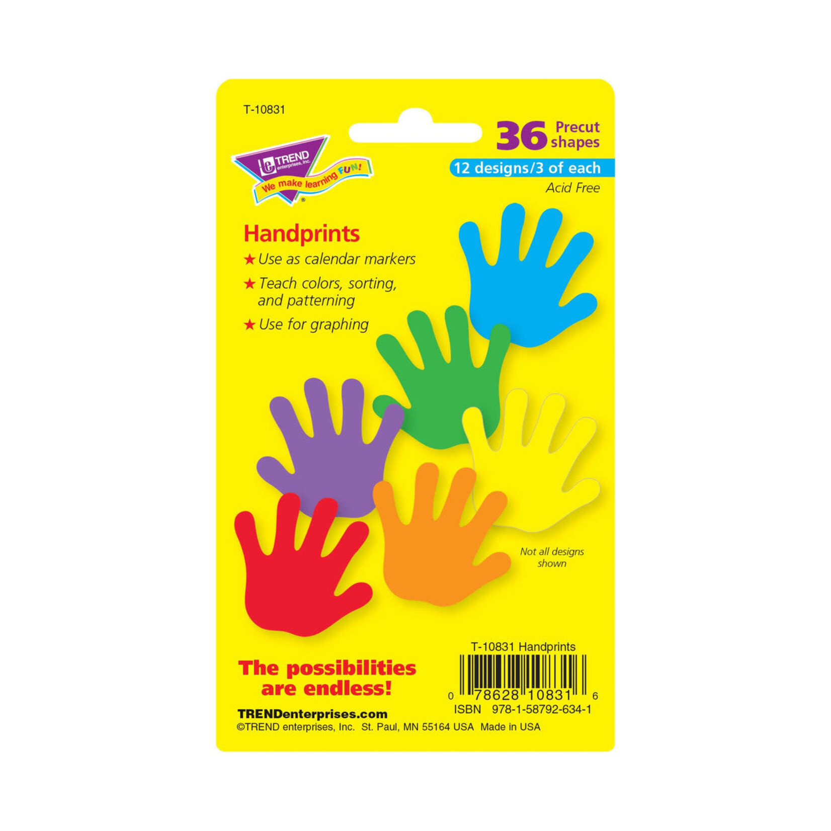 TREND ENTERPRISES INC Handprints Mini Accents Variety Pack