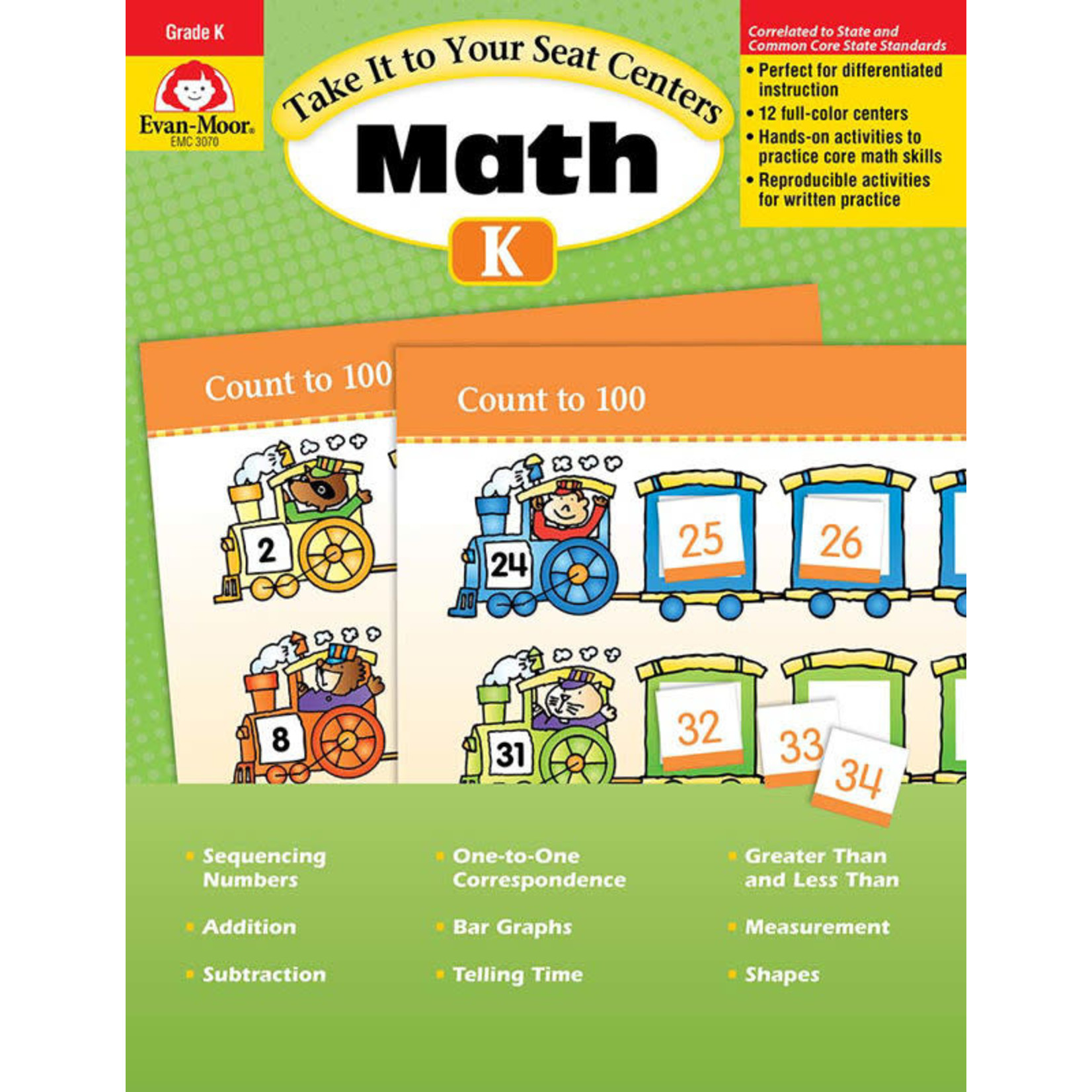 CARSON DELLOSA PUBLISHING CO Take It to Your Seat: Math Centers, Grade K - Teacher Resource
