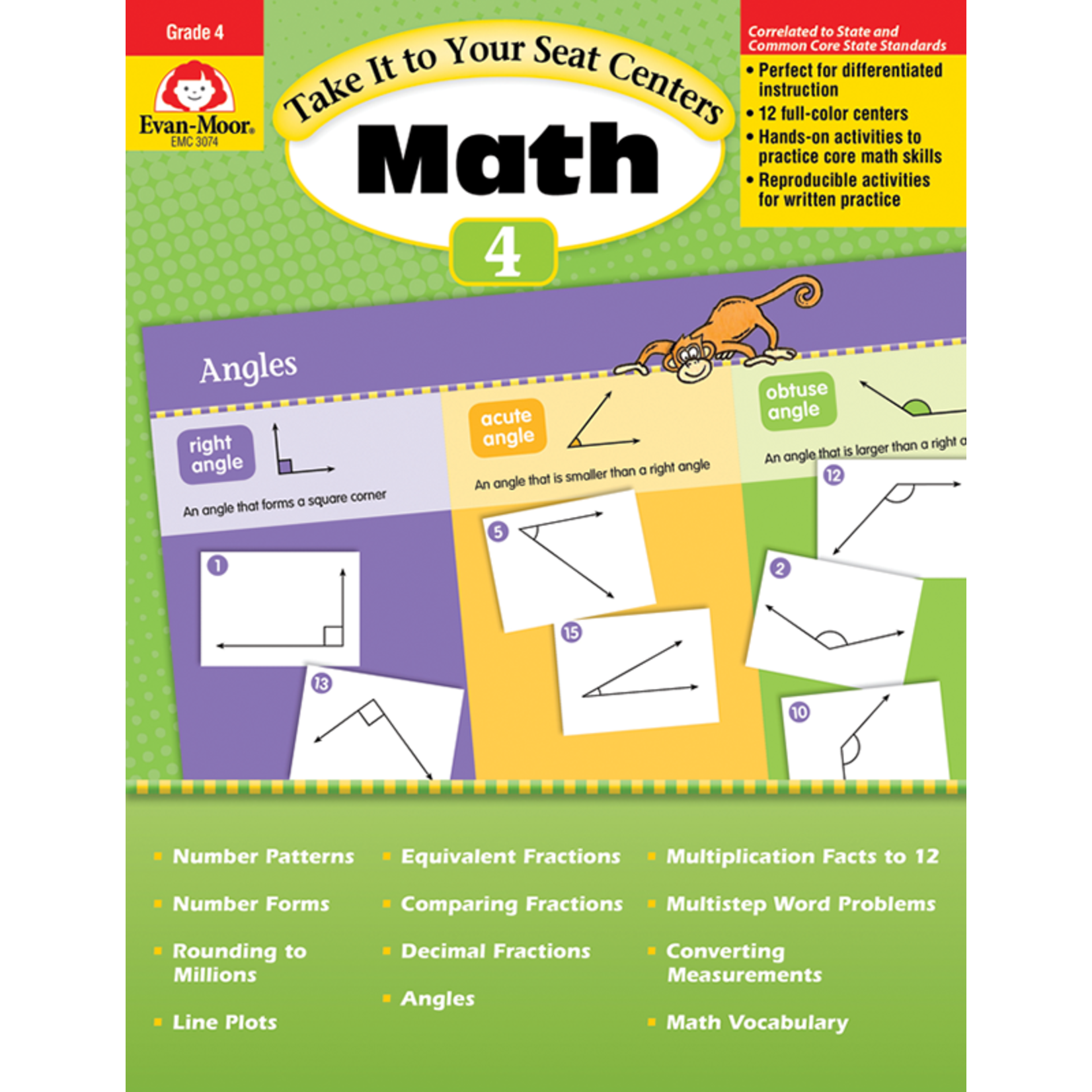 CARSON DELLOSA PUBLISHING CO Take It to Your Seat: Math Centers, Grade 4 - Teacher Resource