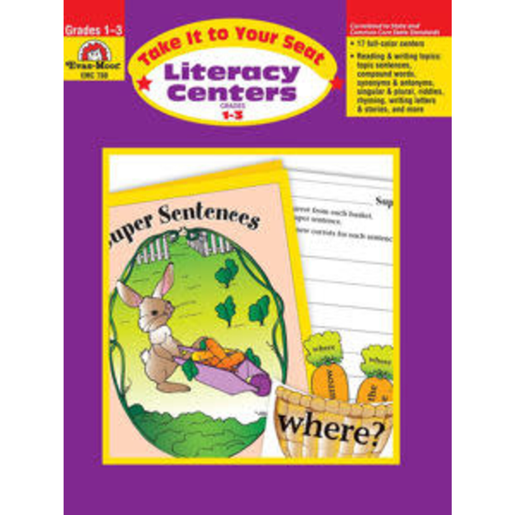 CARSON DELLOSA PUBLISHING CO Take It To Your Seat: Literacy Centers, Grades 1-3 - Teacher Resource, Print