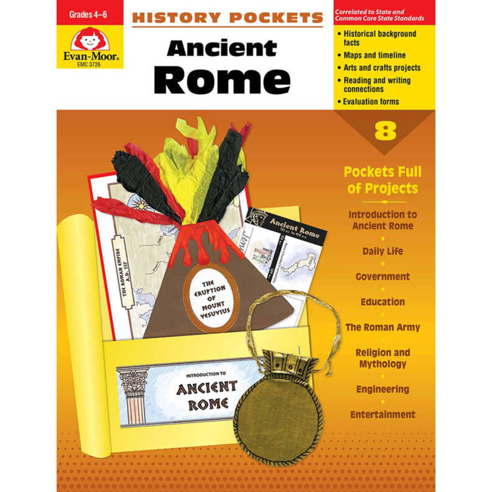 CARSON DELLOSA PUBLISHING CO History Pockets: Ancient Rome, Grades 4-6 - Teacher Resource