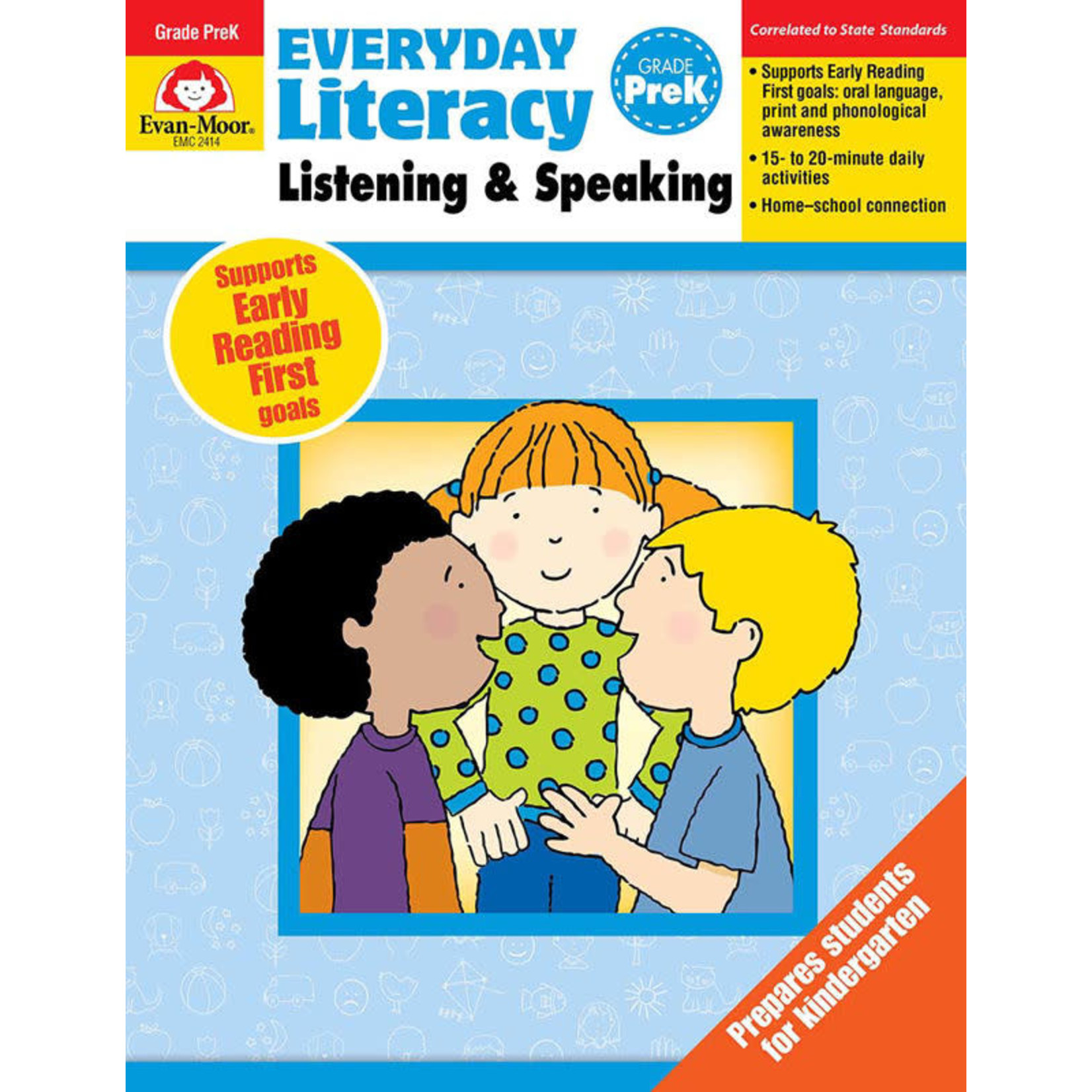 CARSON DELLOSA PUBLISHING CO Everyday Literacy: Listening and Speaking, Grade PreK - Teacher Reproducibles, Print