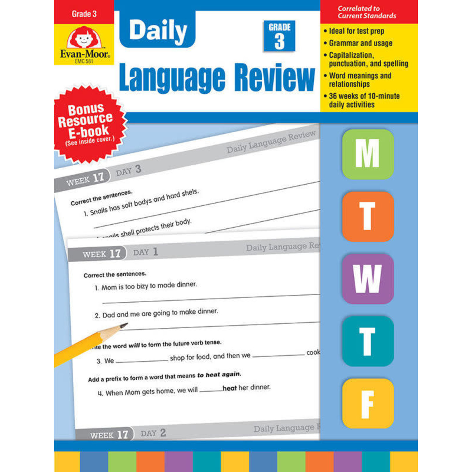 CARSON DELLOSA PUBLISHING CO Daily Language Review, Grade 3 - Teacher's Edition