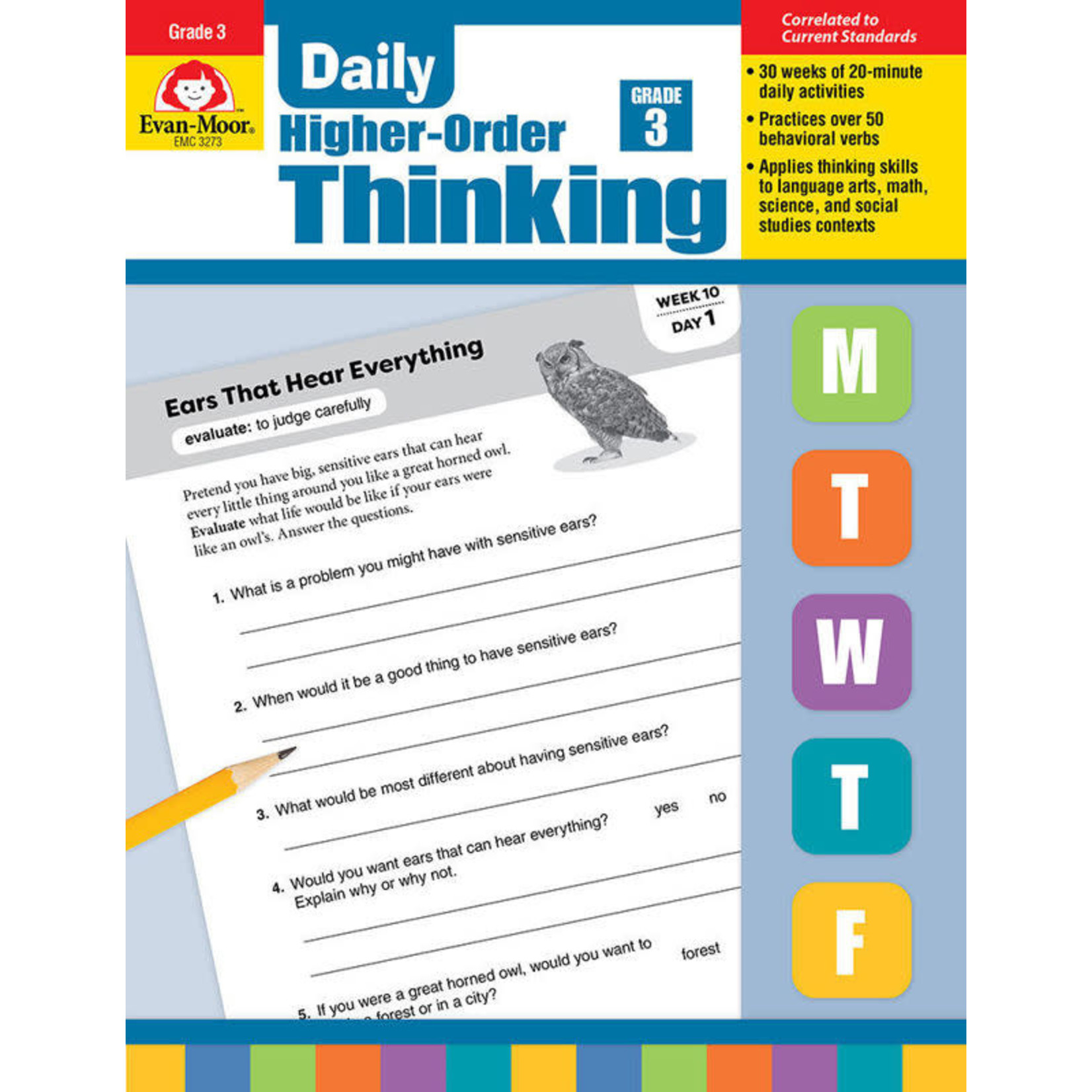 CARSON DELLOSA PUBLISHING CO Daily Higher-Order Thinking, Grade 3 -Teacher's Edition