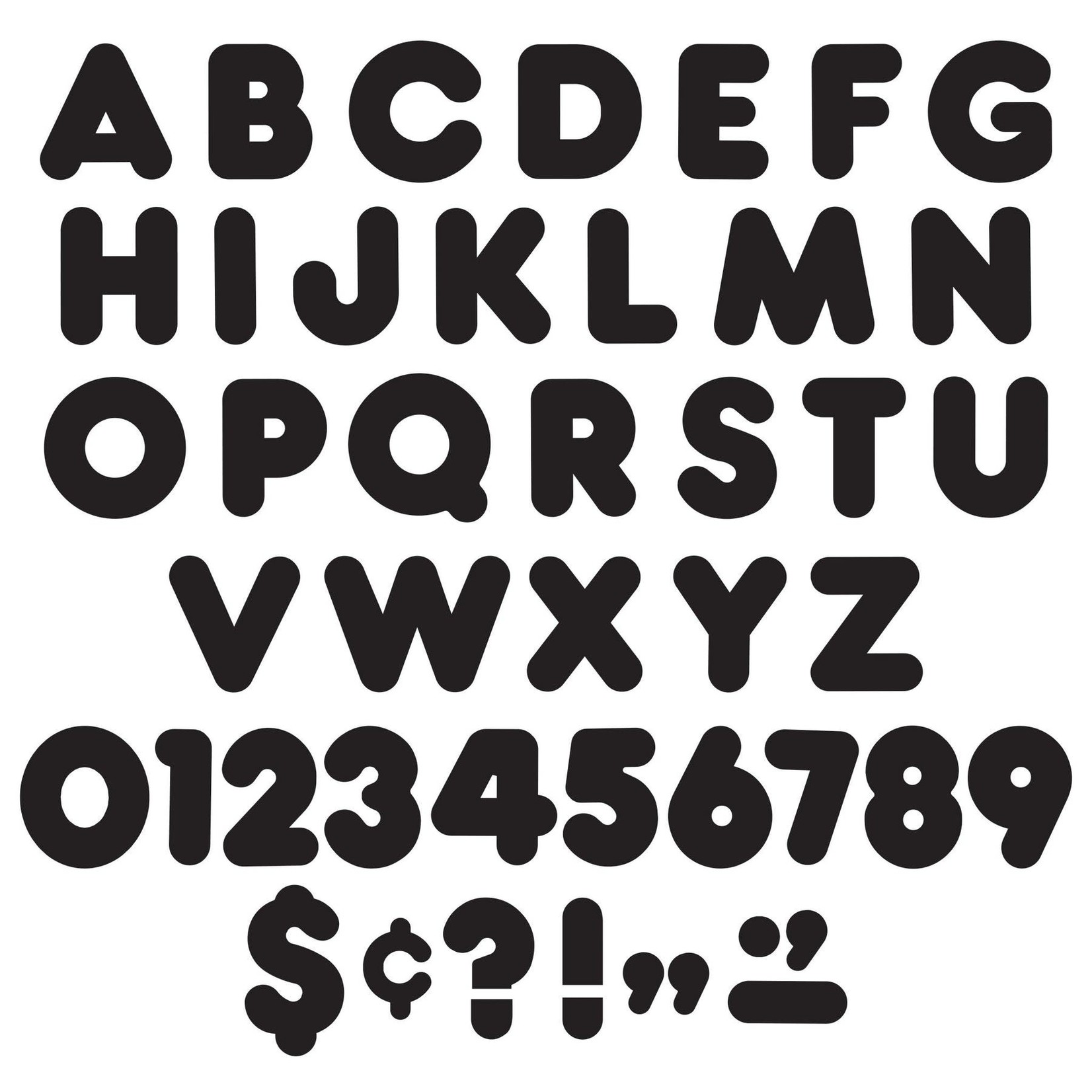 TREND ENTERPRISES INC Black 2-Inch Casual Uppercase Ready Letters®