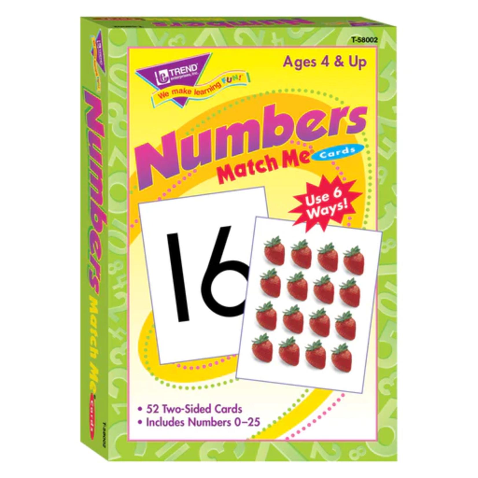 TREND ENTERPRISES INC Numbers 0-25 Match Me® Cards