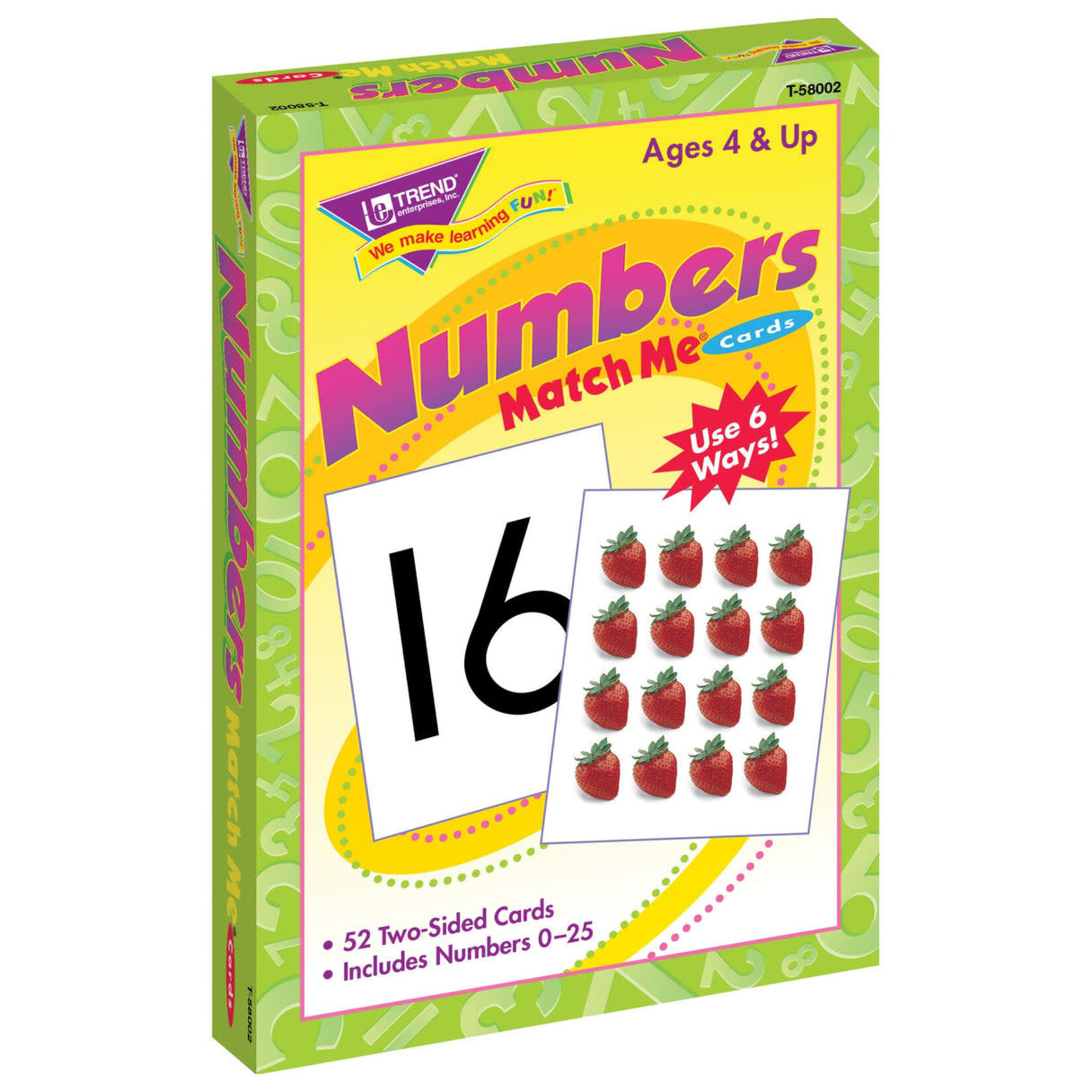 TREND ENTERPRISES INC Numbers 0-25 Match Me® Cards