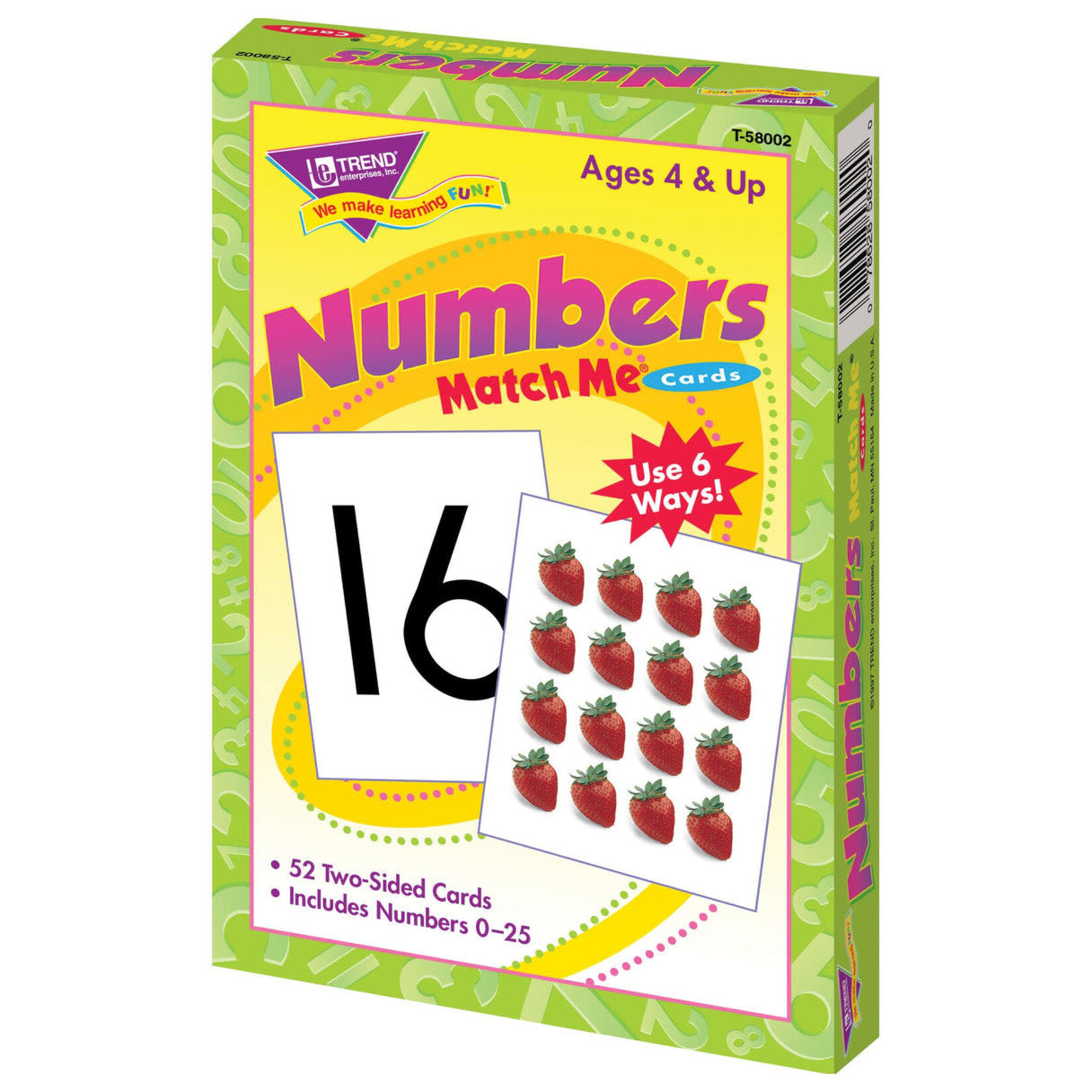 TREND ENTERPRISES INC Numbers 0-25 Match Me® Cards