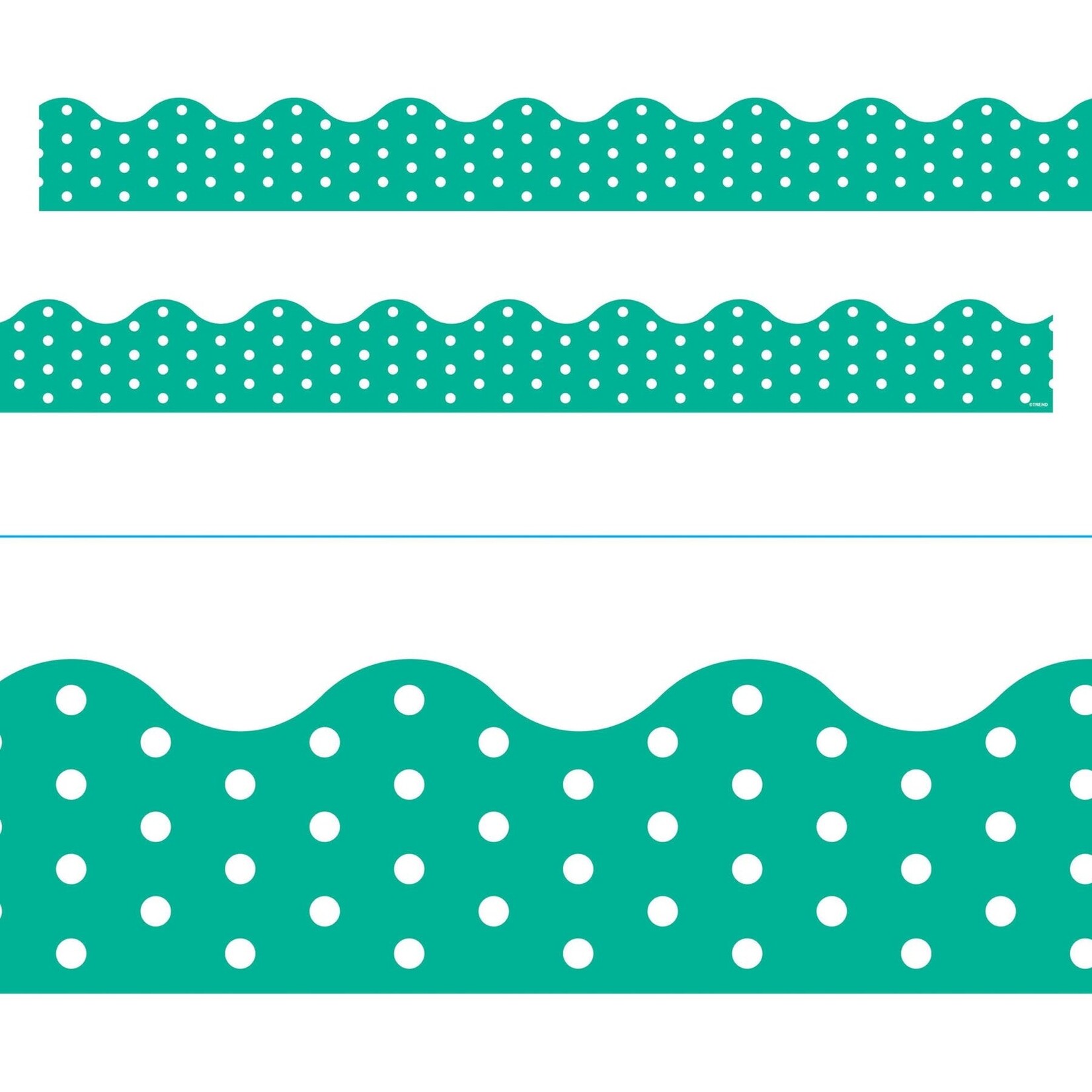 TREND ENTERPRISES INC Polka Dots Teal Terrific Trimmers®