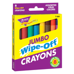 TREND ENTERPRISES INC 8-Pack Jumbo Assorted Wipe-Off Crayons