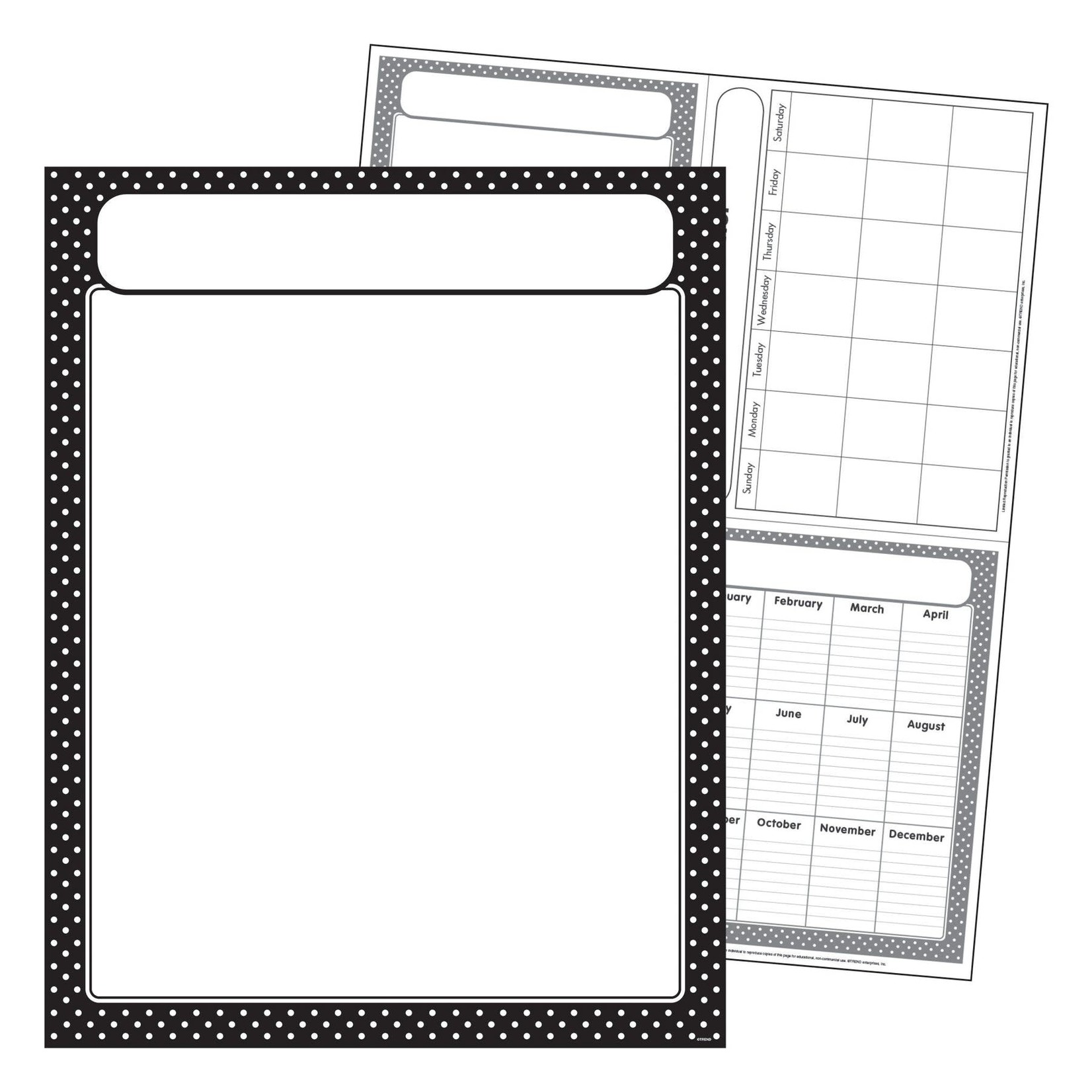 TREND ENTERPRISES INC Polka Dots Black Learning Chart