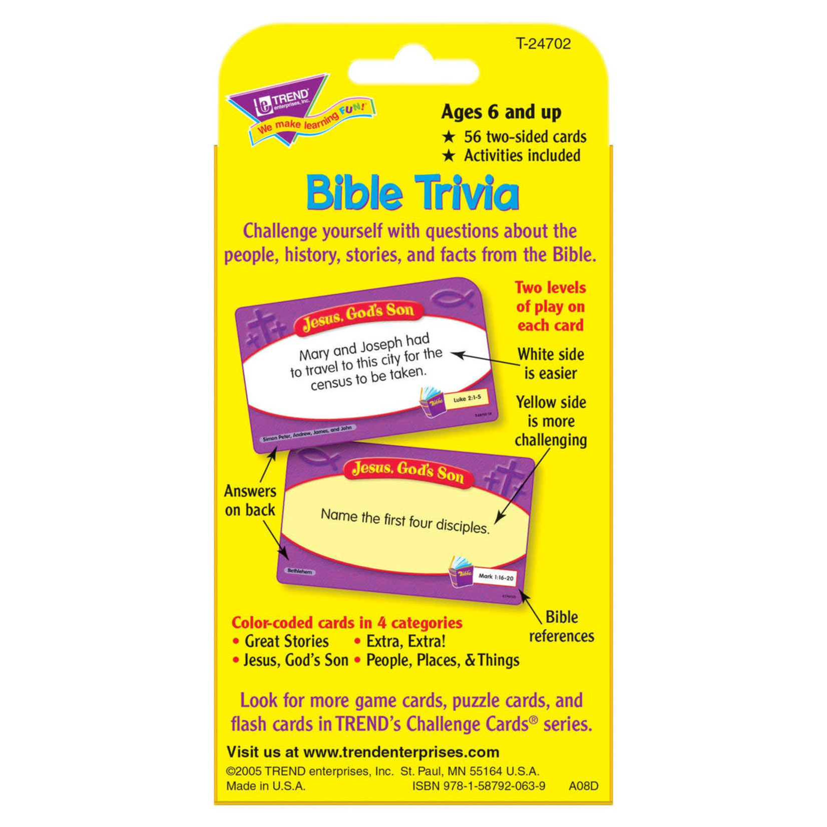 TREND ENTERPRISES INC Bible Trivia Challenge Cards®
